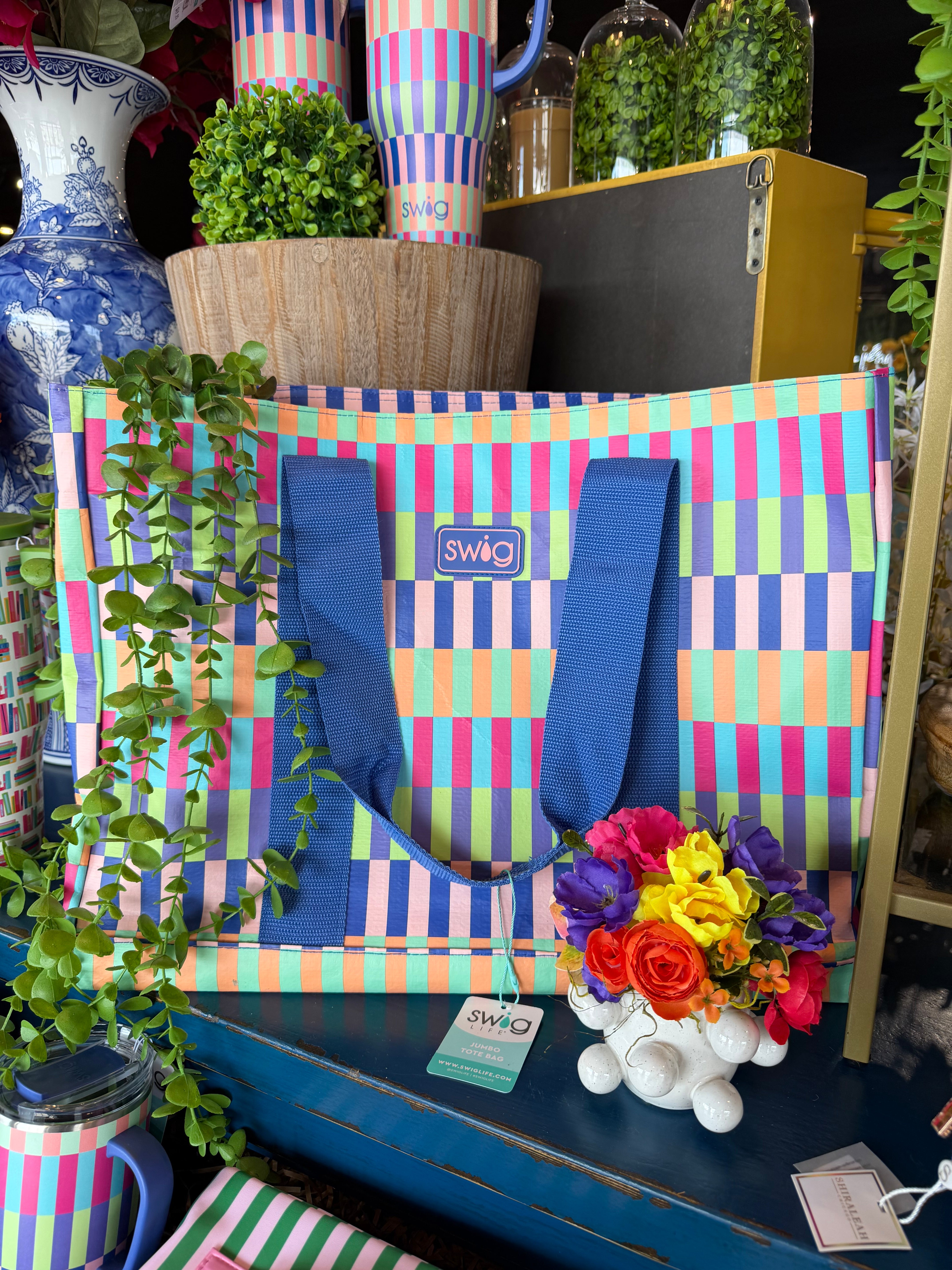 Brite Stripe Jumbo Tote Bag
