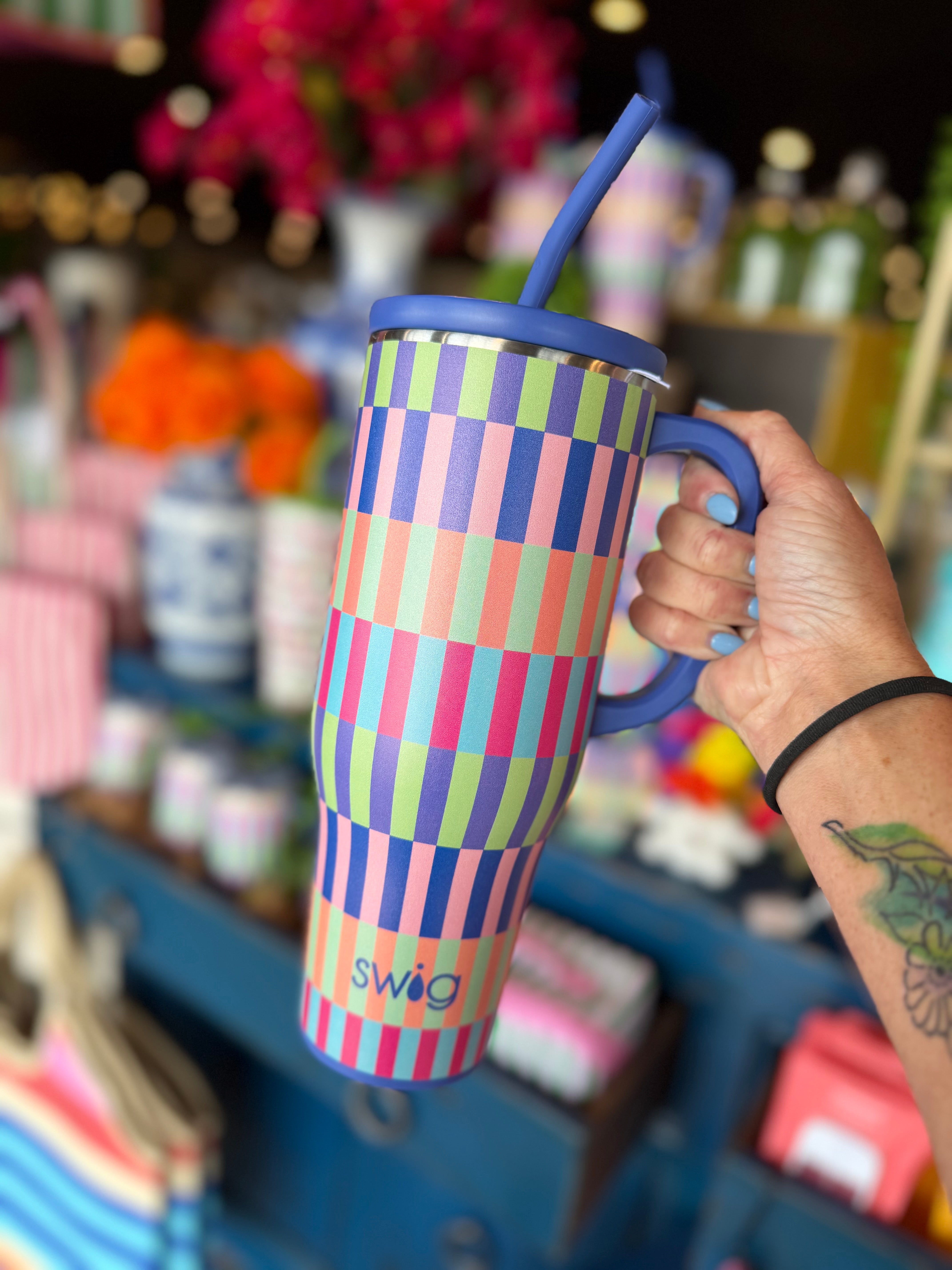 Swig Life Mega Mug 40oz - Brite Stripes
