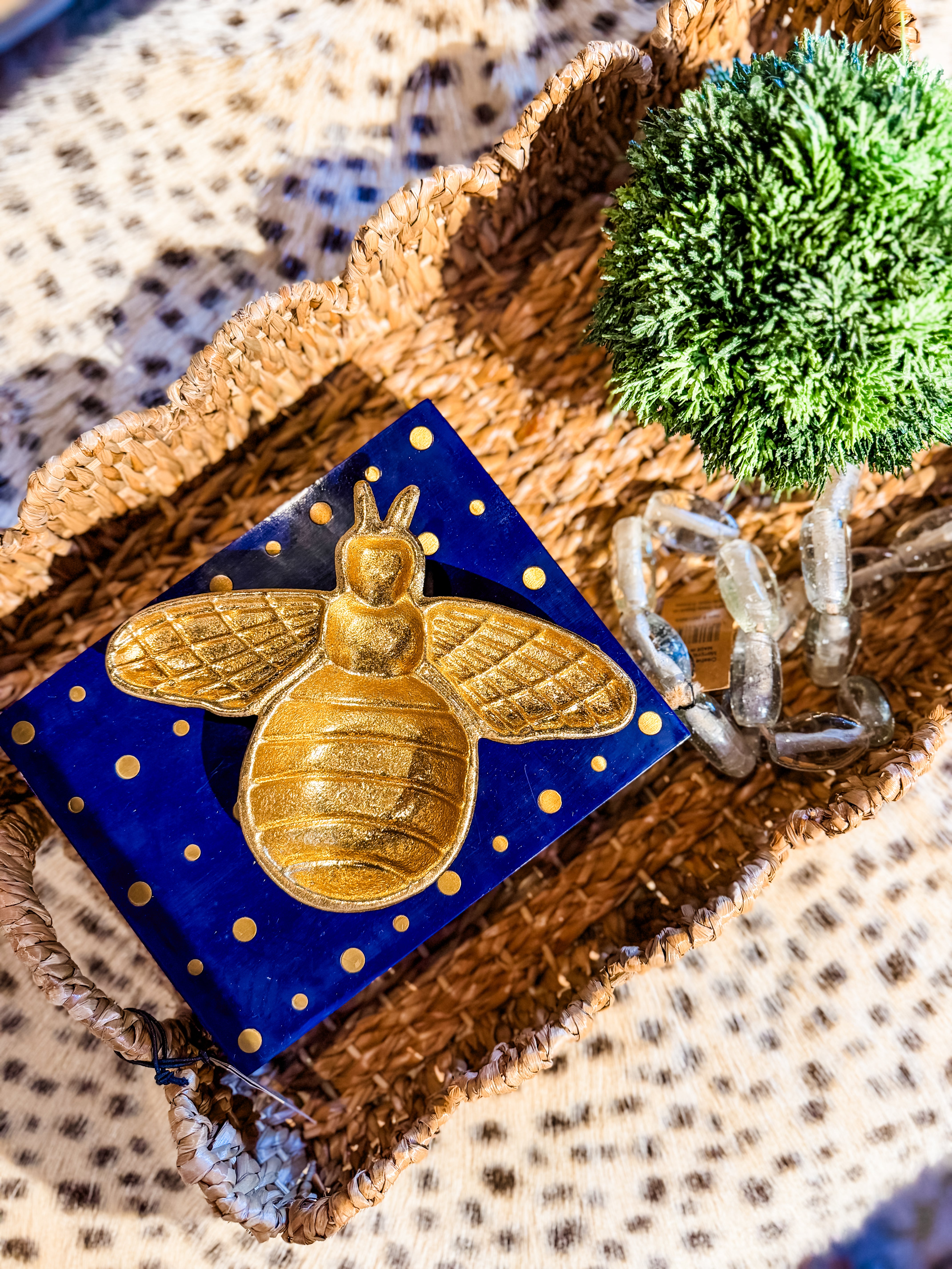 Gold Cast Iron Bee Dish