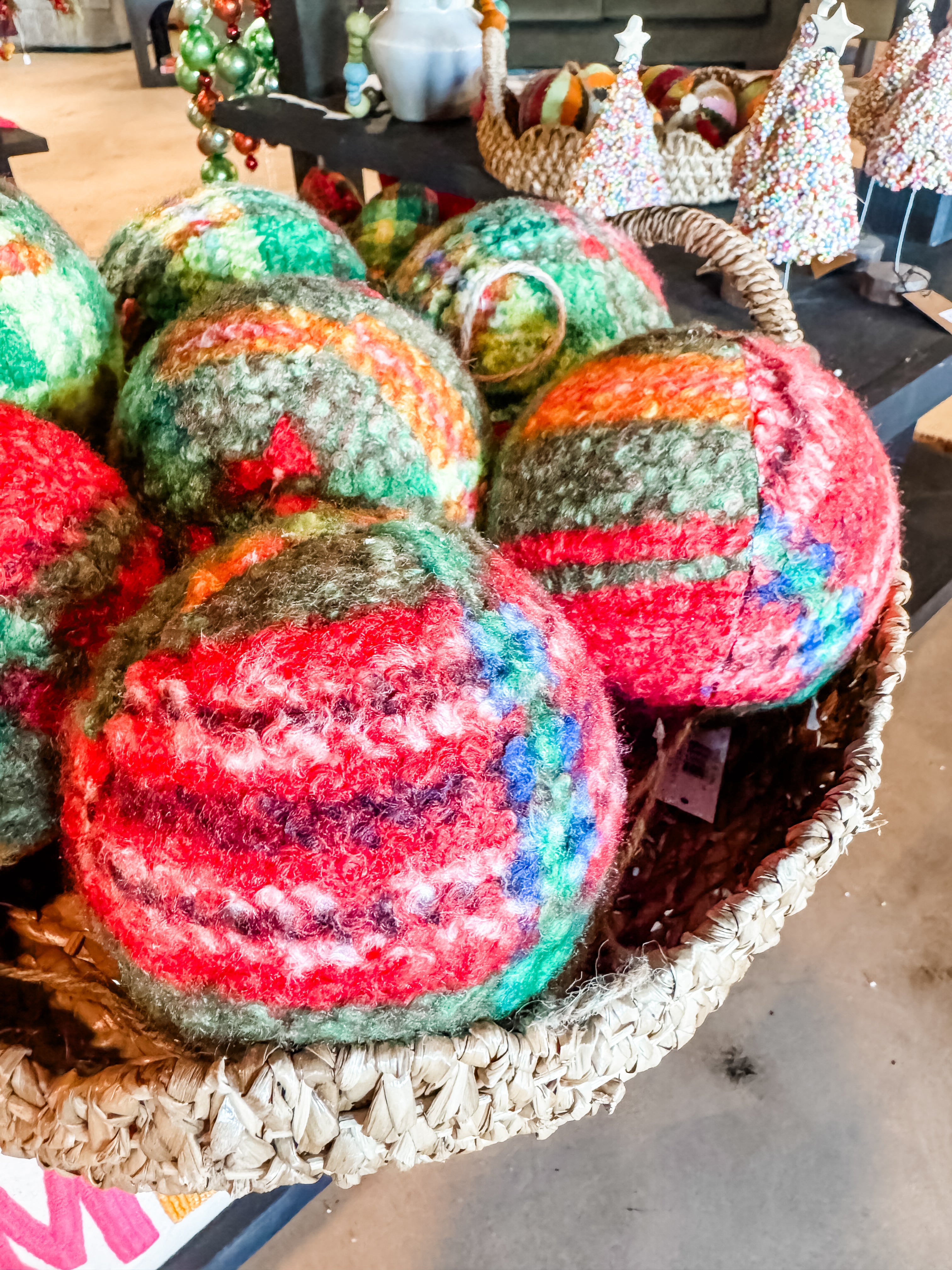 5.5 Plaid Ball Ornament