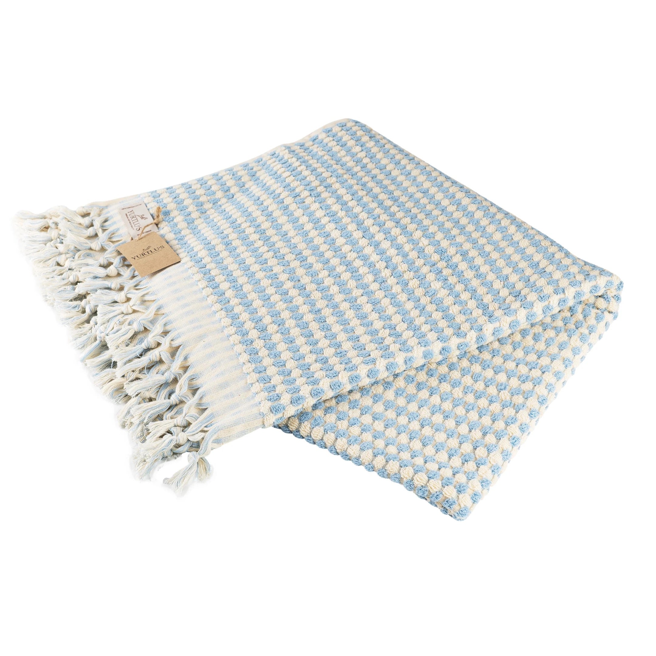 YURTLU'S Ice Blue Bath Towels