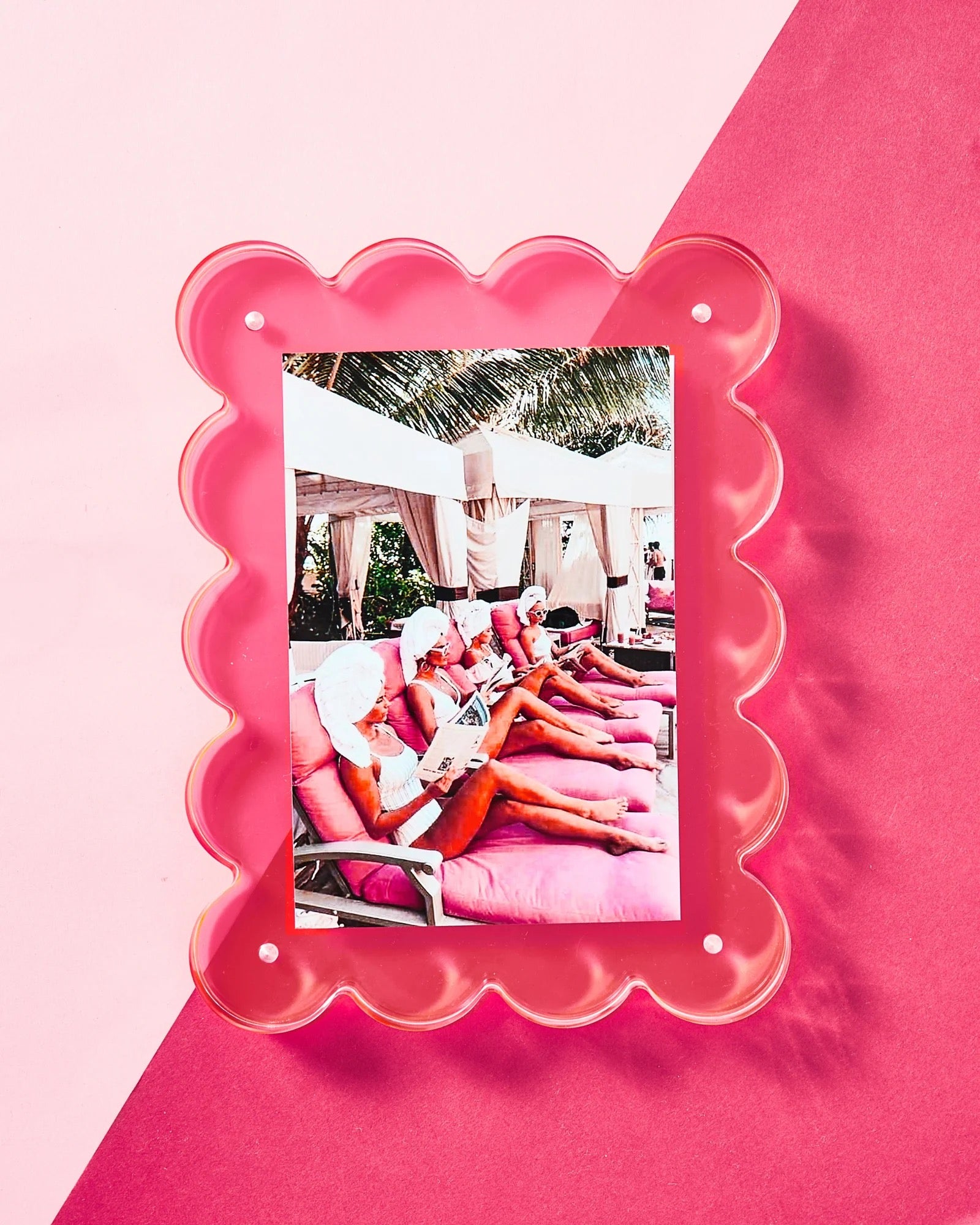 Neon Pink Acrylic Frame