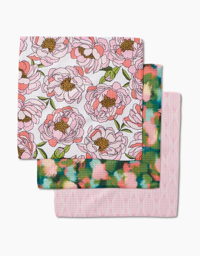 Geometry Dishcloth Set - Peony Paradise