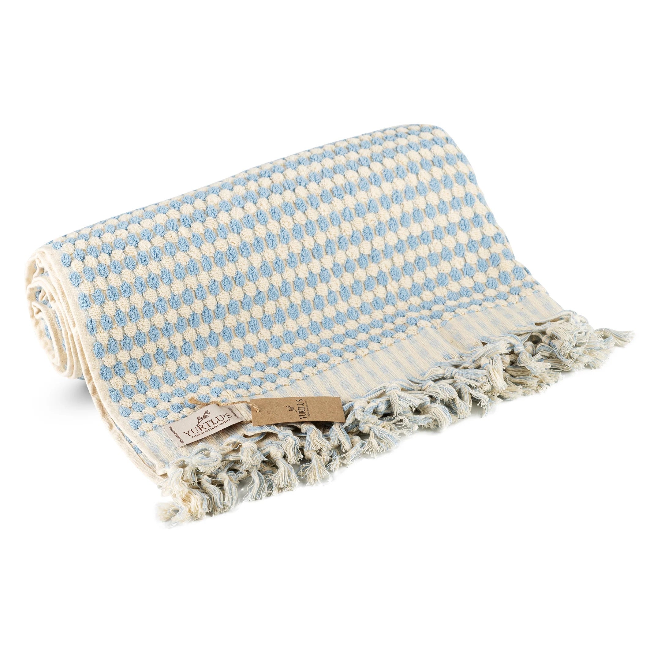 YURTLU'S Ice Blue Bath Towels