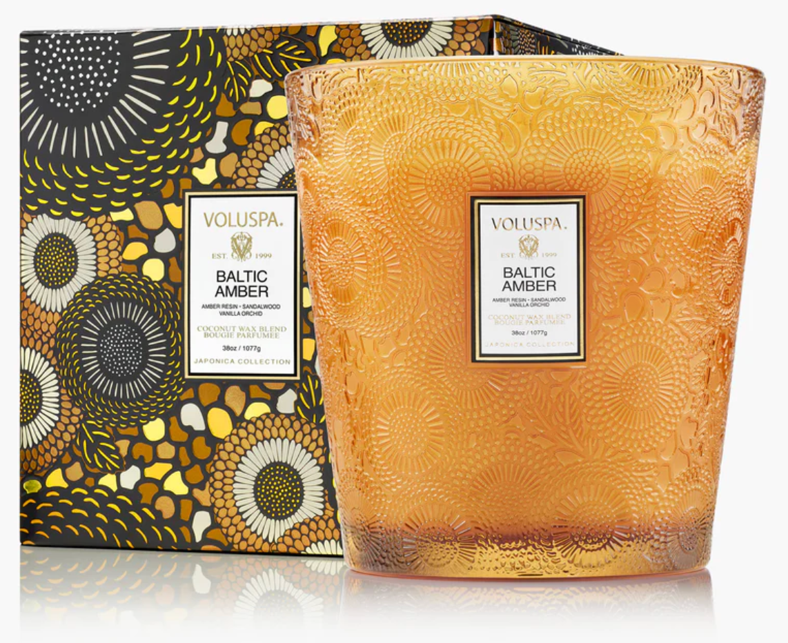 Voluspa Baltic Amber- 3 Wick Hearth Candle (38oz)