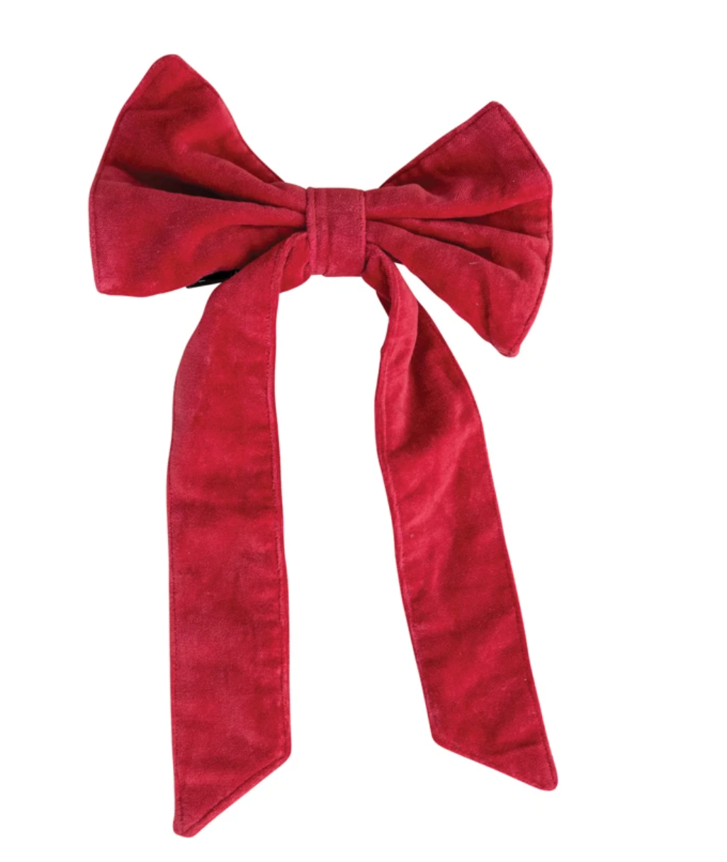 Red Velvet Bow W Clip