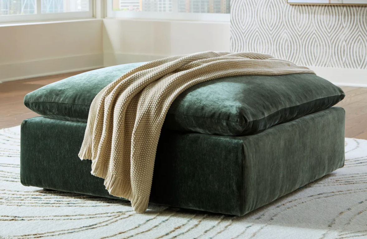 Carriage View Oversized Accent Ottoman