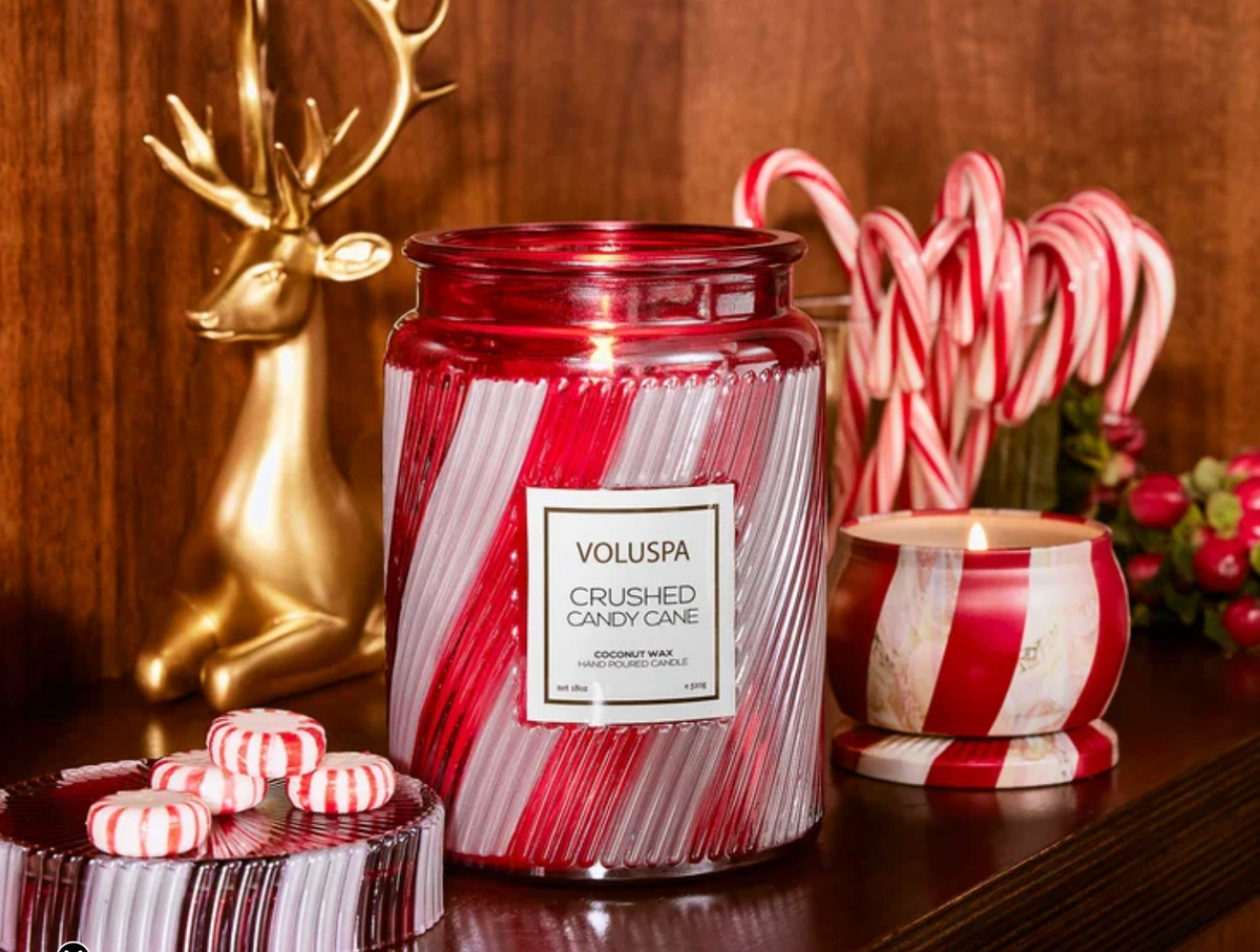 Crushed Candy Cane Large Jar Candle