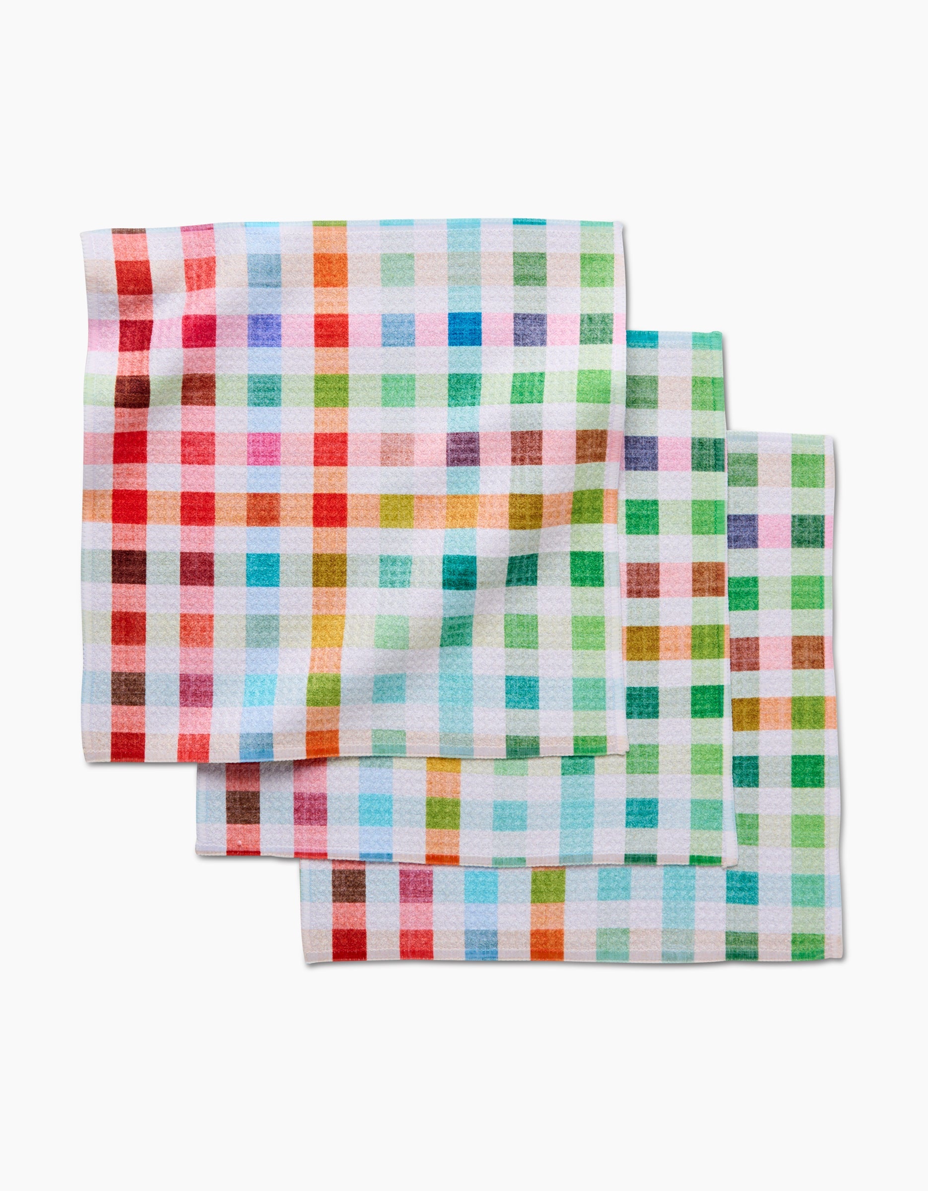 Geometry Dish Cloth-Spring Plaid