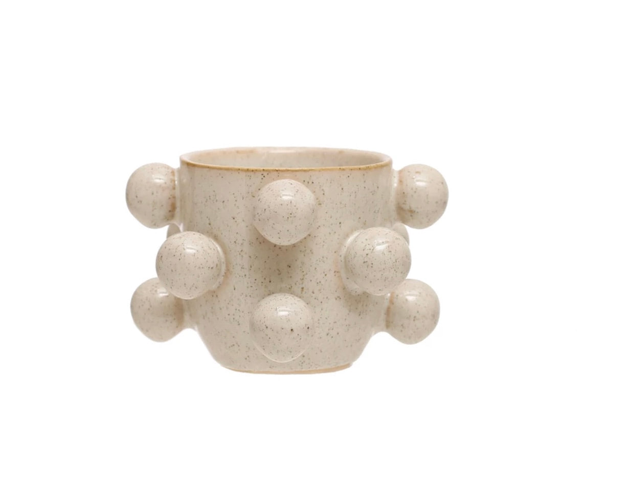 Mini Stoneware Planter with Orbs