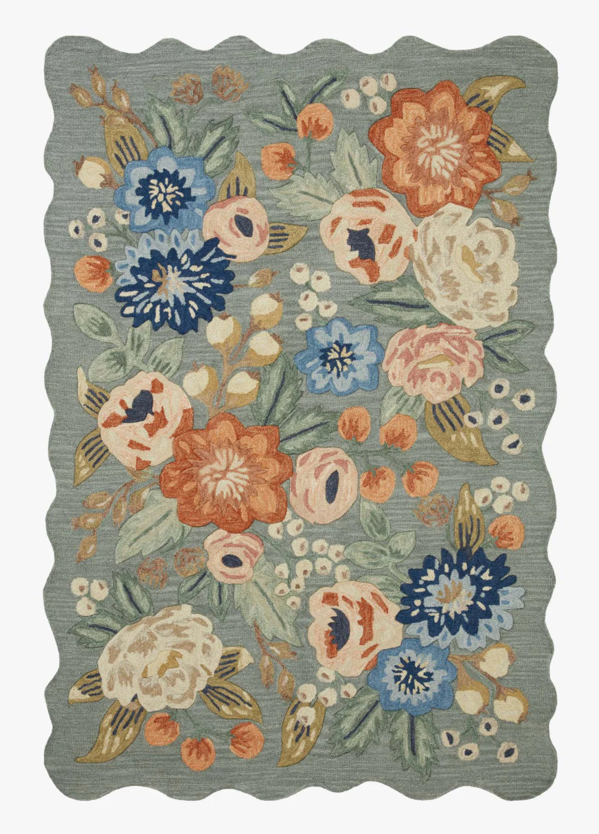 Silhouette Rug - Vintage Blossom Sage