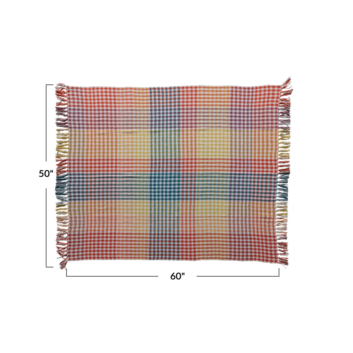 Woven Cotton Plaid Throw