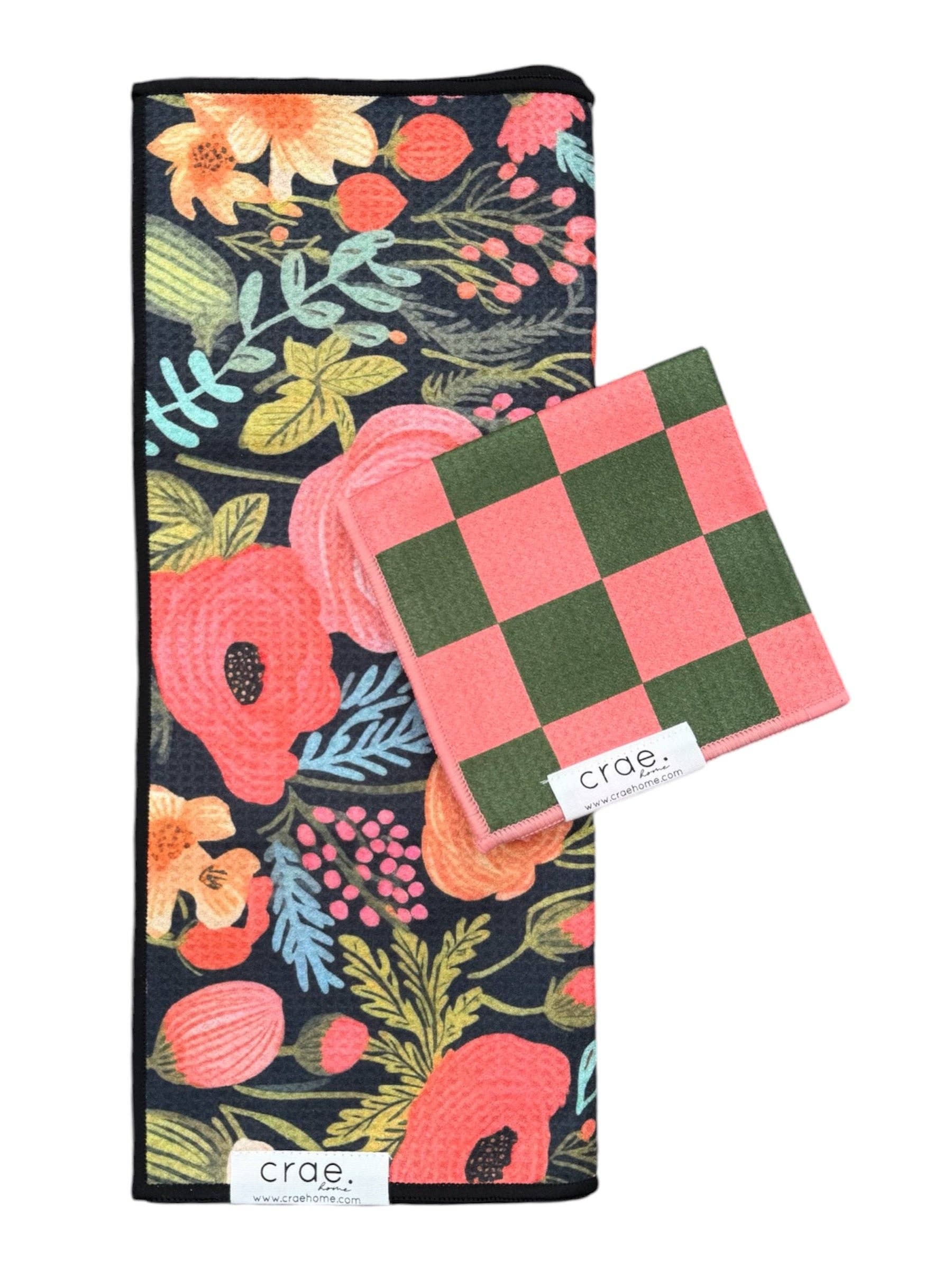 Crae Colleen/Melon: Double Sided-Hand Towel Washcloth Set