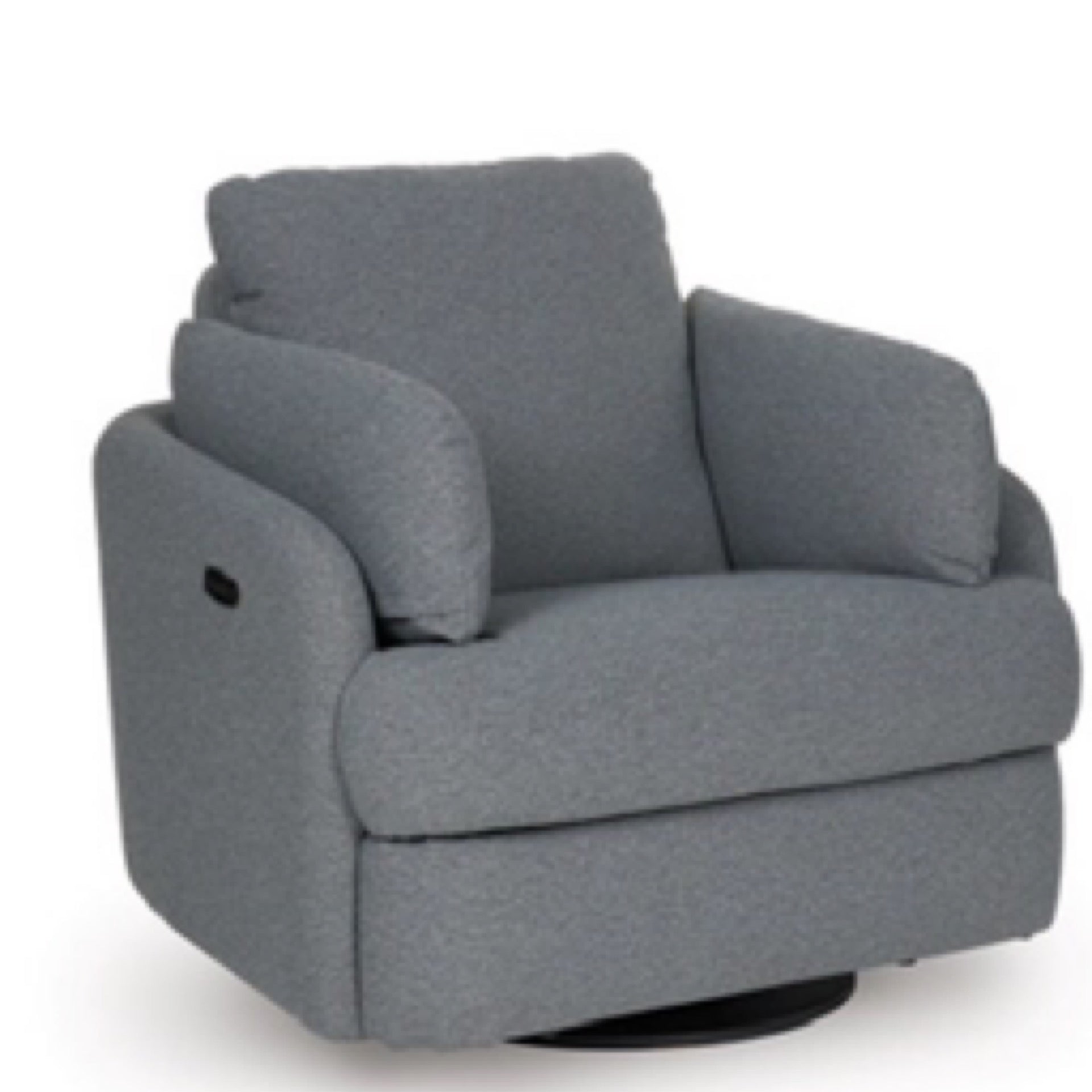 Alainmont Swivel Power Recliner-Salt & Pepper