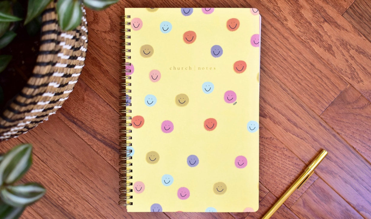 Church Notes Notebook - Smiley