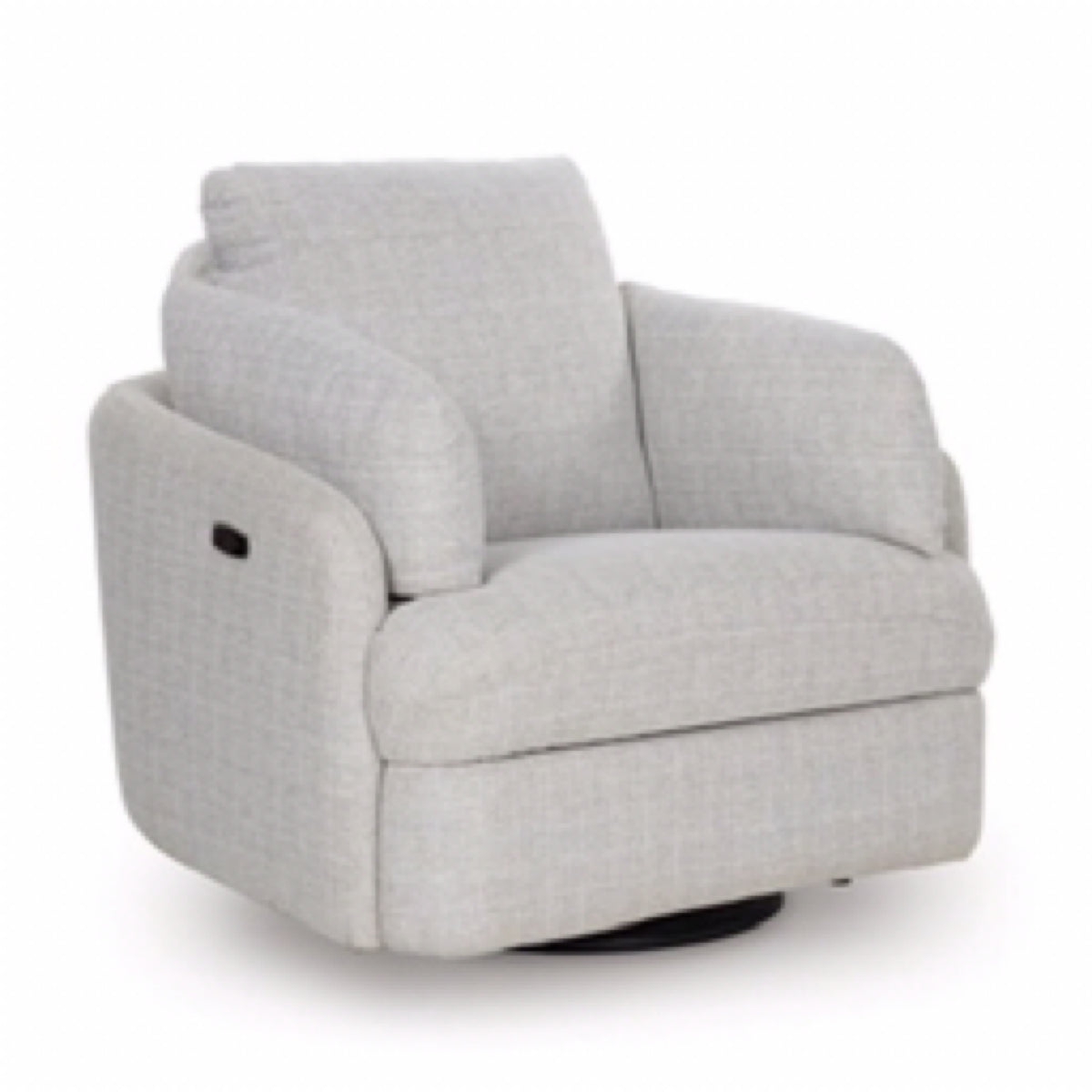 Alainmont Swivel Power Recliner-Stone