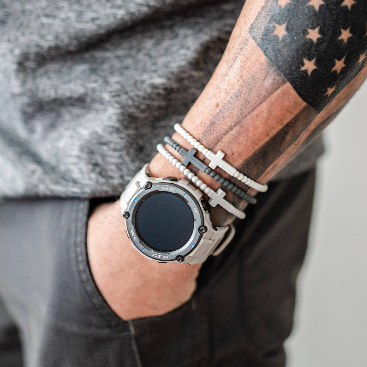 Jesus Bracelets - 5 Packs: Alloy, Medium