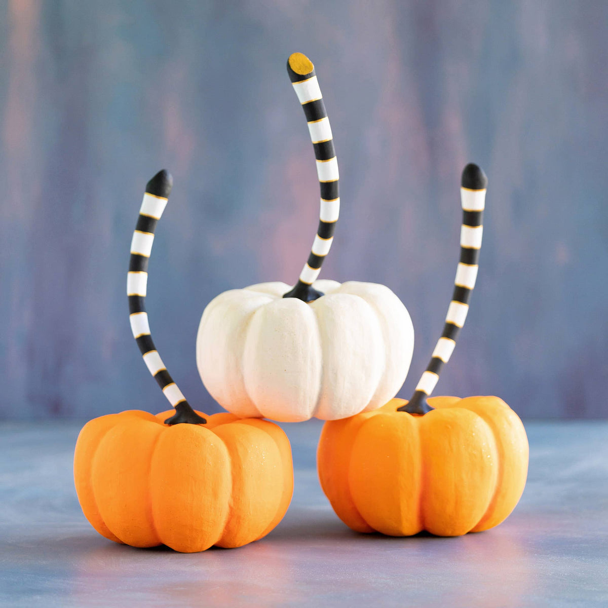 Glitterville Orange & Cream Pumpkin Set