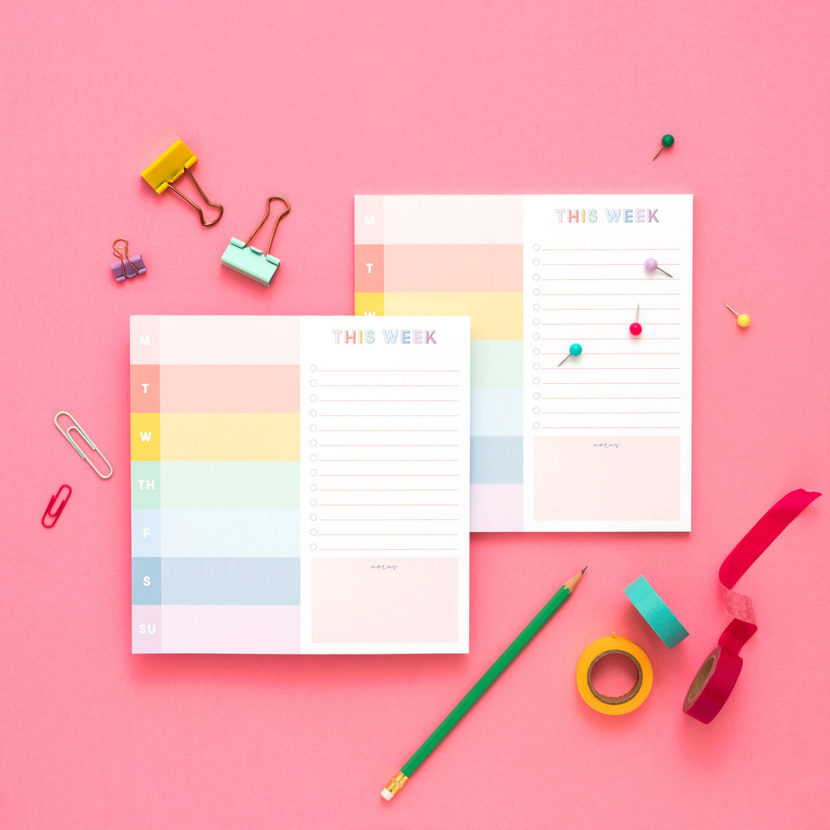 Spring Scallop Weekly Notepad