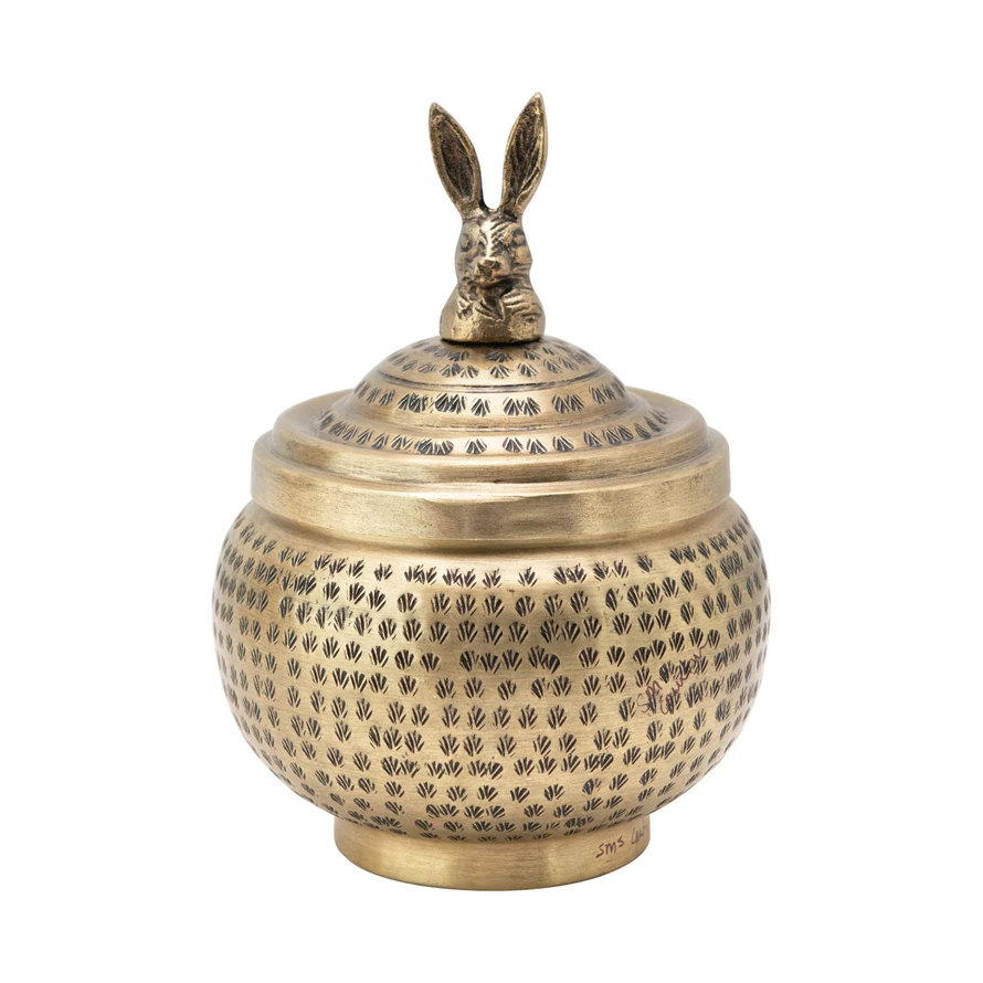 Trinket Jar w Rabbit Lid