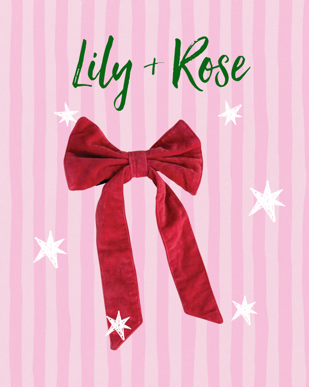 Red Velvet Bow W/ Clip