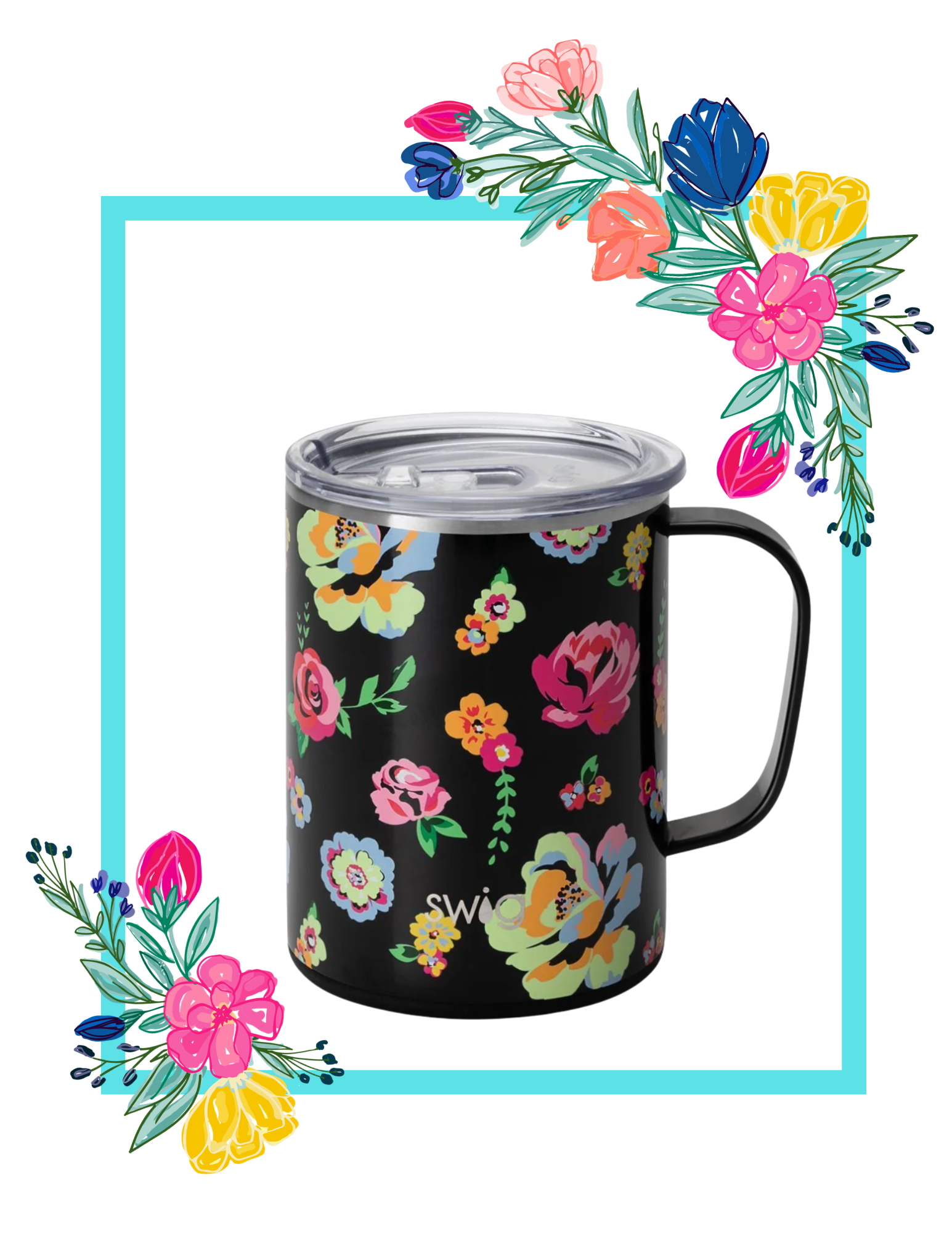 Swig Life Mega Mug (24oz)- Fleur Noir