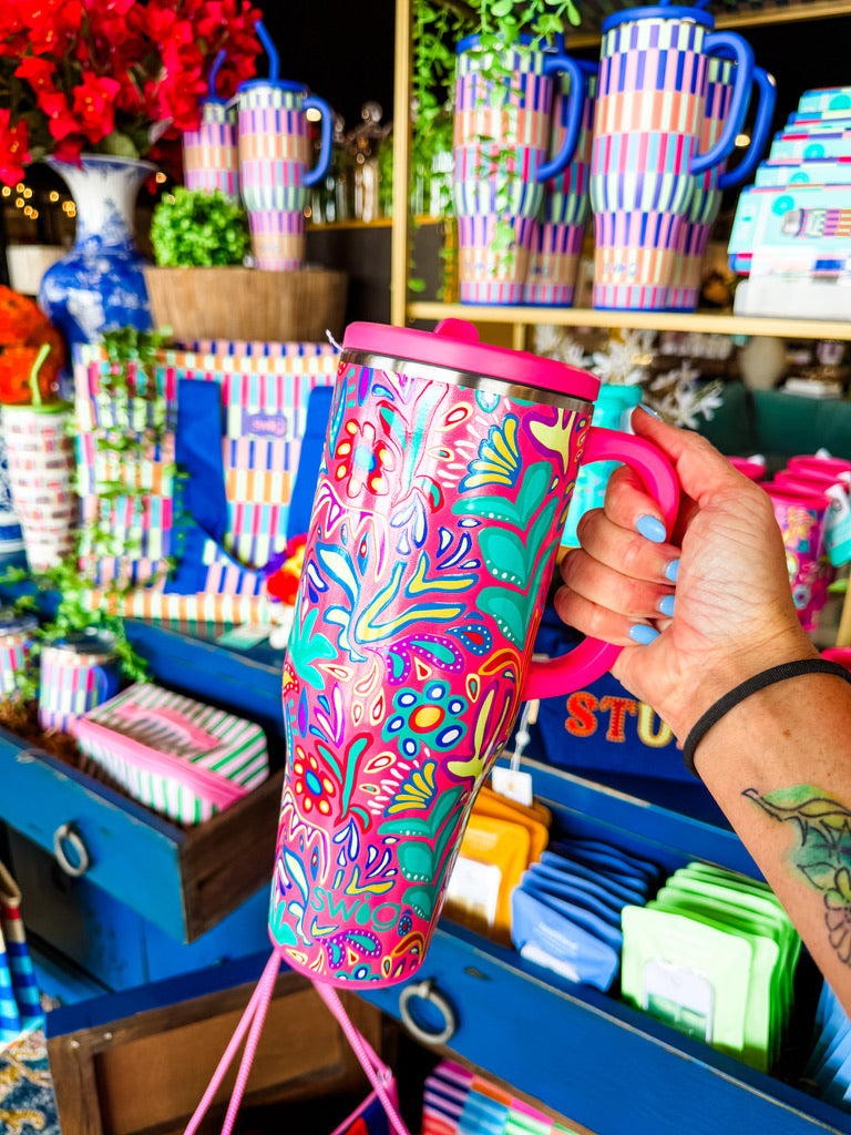 Swig Life Mega Mug-  Flora Rosa (40oz)