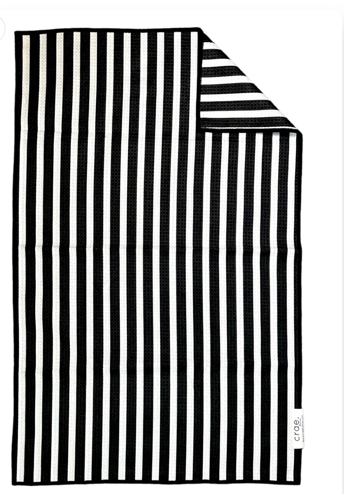 Crae Black Licorice Double Sided Hand Towel