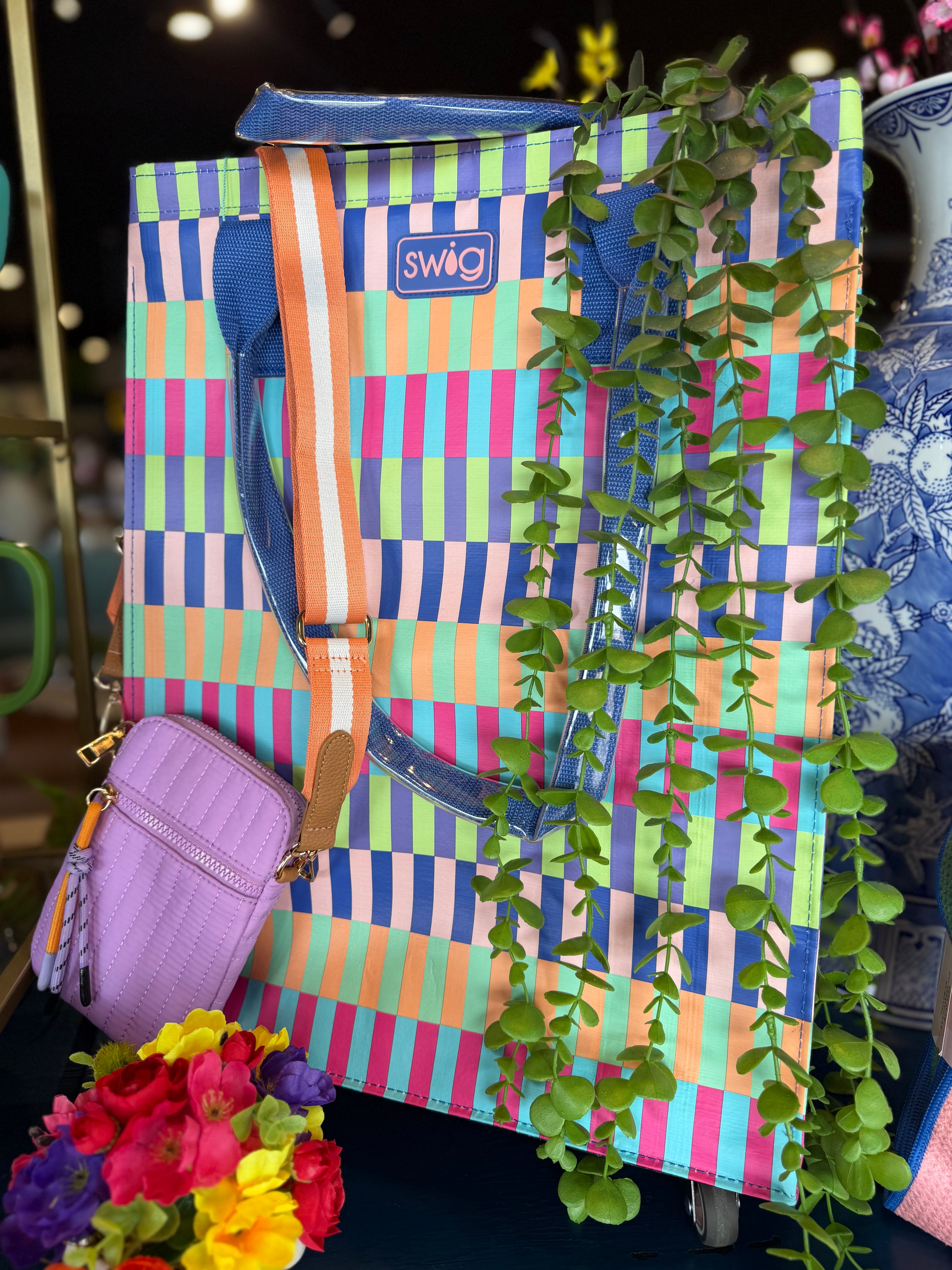 Brite Stripe Mega Tote Bag