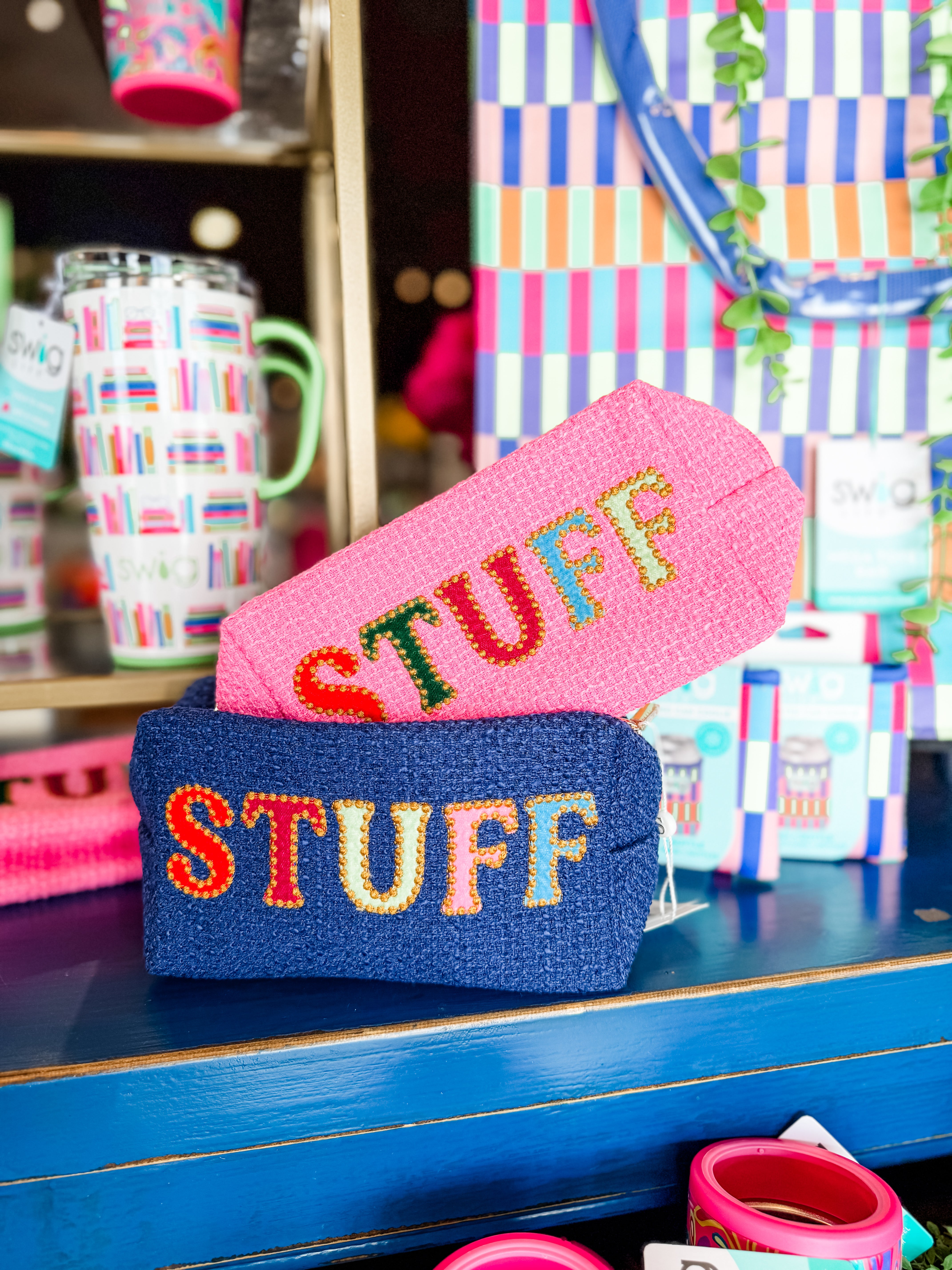 Mara "Stuff" Zip Pouch: Navy