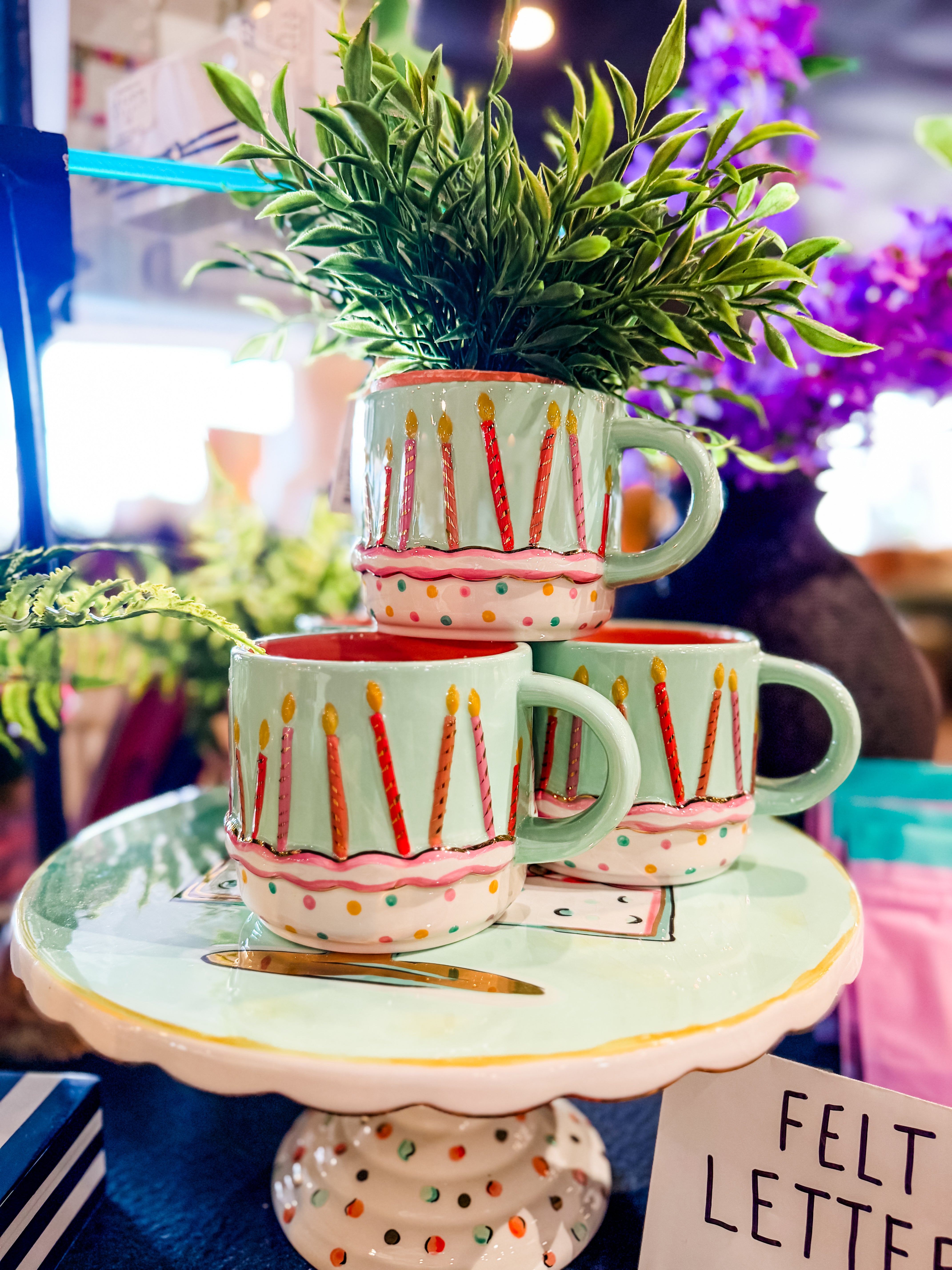 Candles and Confetti Cake Stand