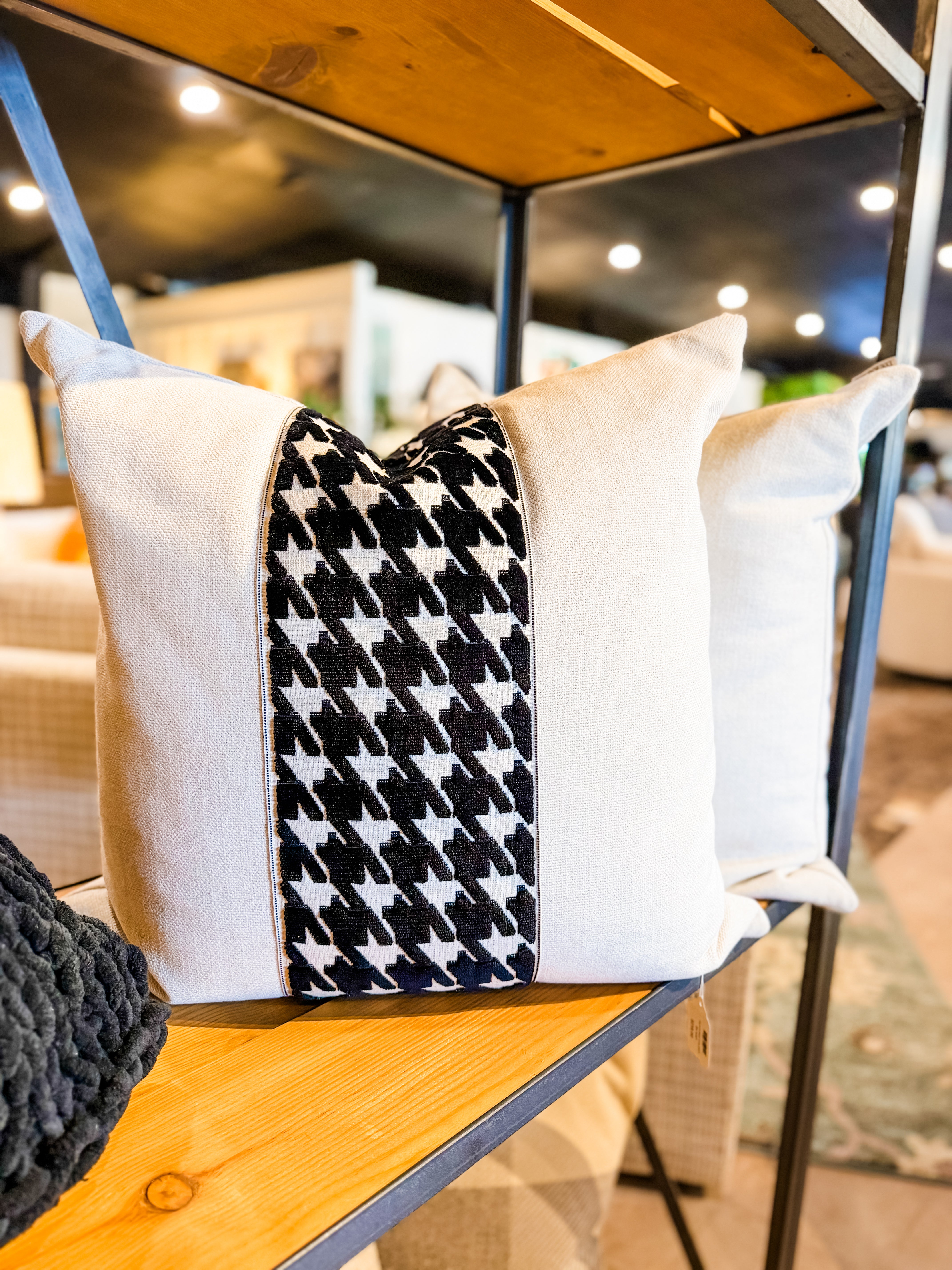 DVK Harwich Band Pillow - Black/Ivory