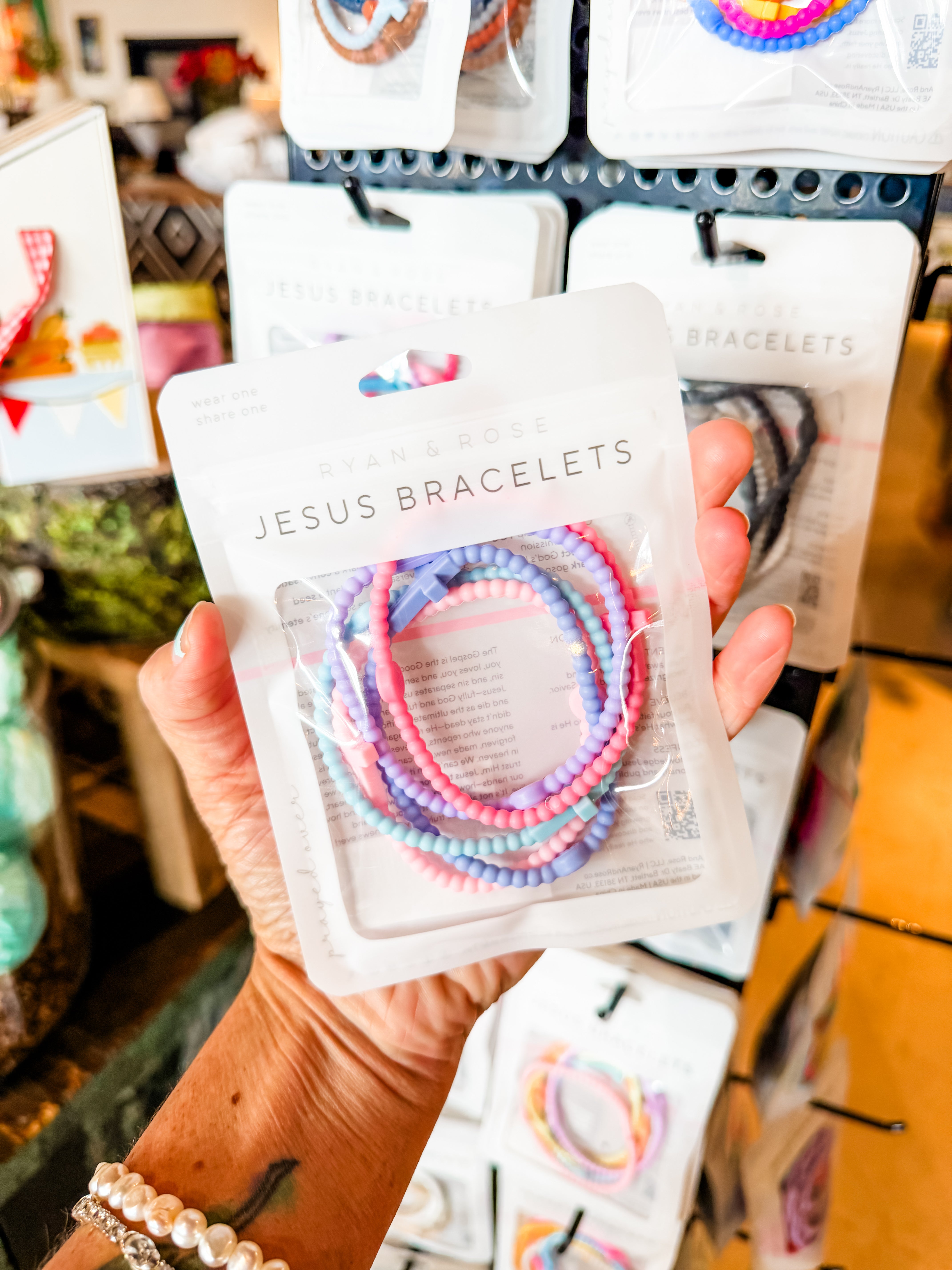 Jesus Bracelets - 5 Packs: Cotton Candy, Medium