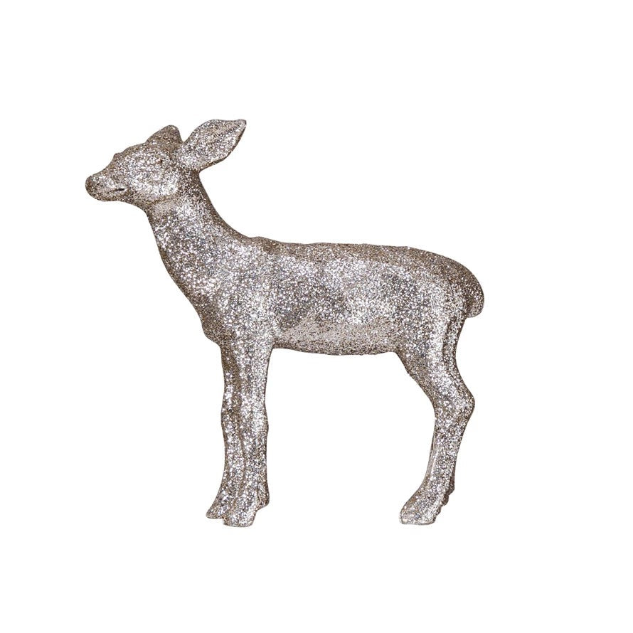 Silver Glitter Deer