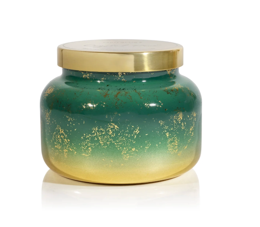 capri BLUE - Crystal Pine -  Glimmer 19oz. Jar Candle