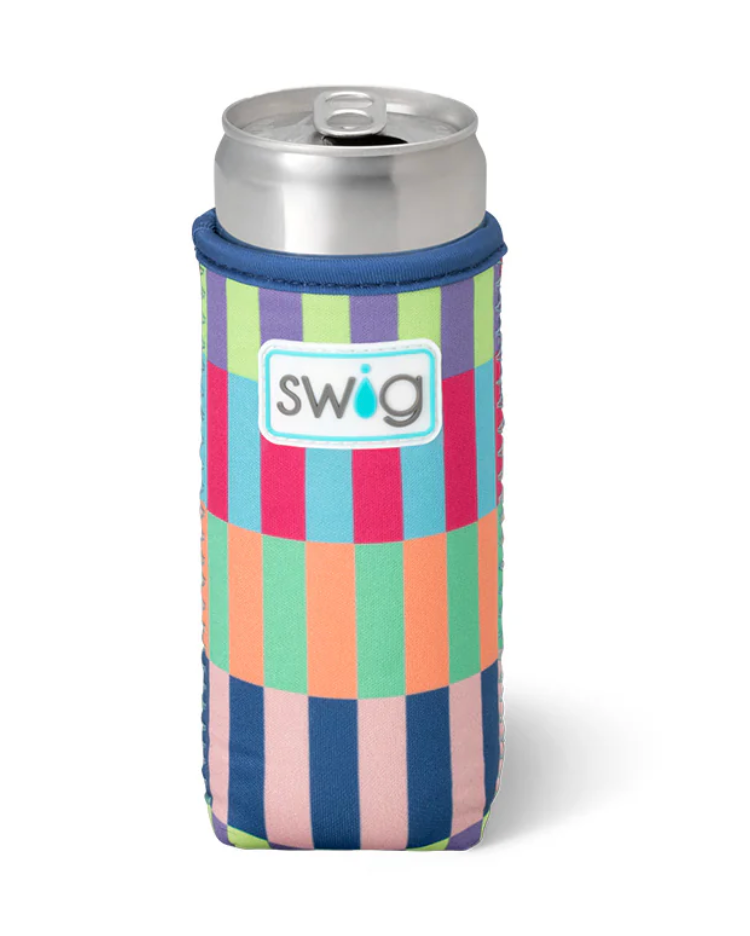 Swig Life Skinny Can Coolie - Brite Stripe