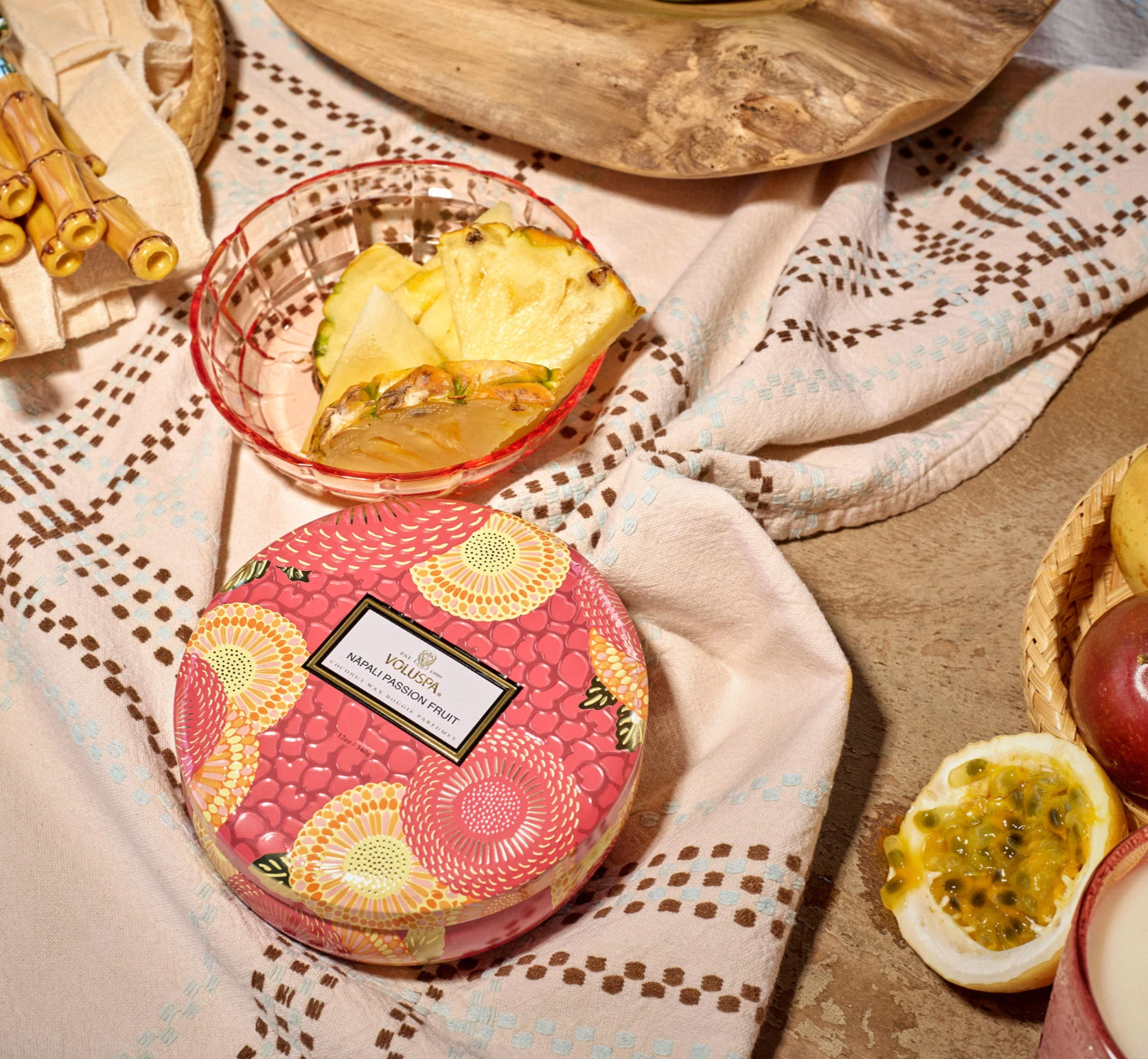 Voluspa Napali Passion Fruit Tin Candle