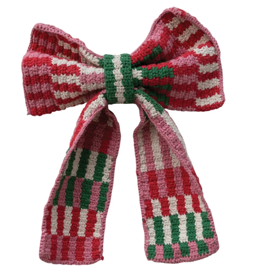 Cotton Crocheted Clip Bow