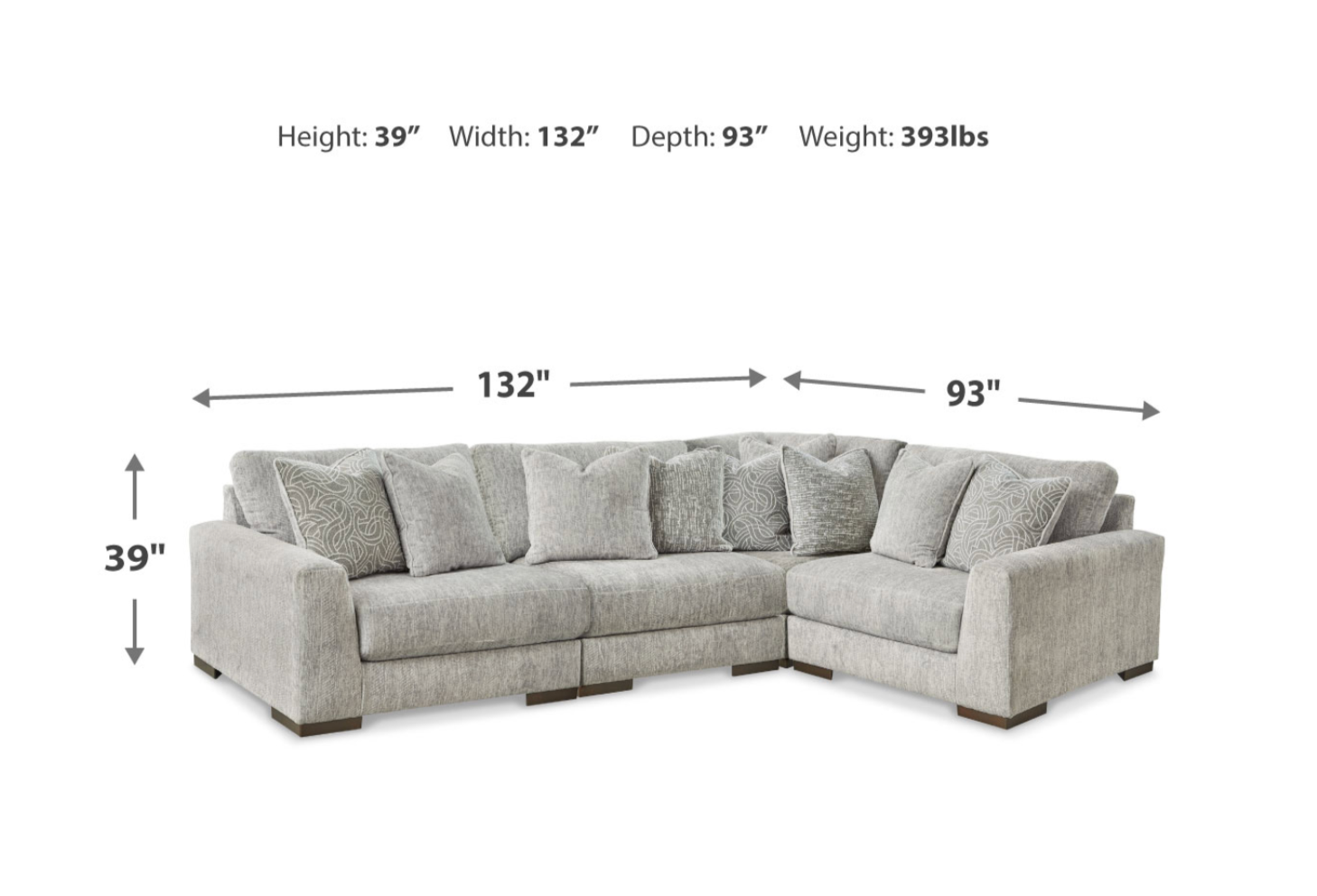 Regent Park 4-Piece Sectional
