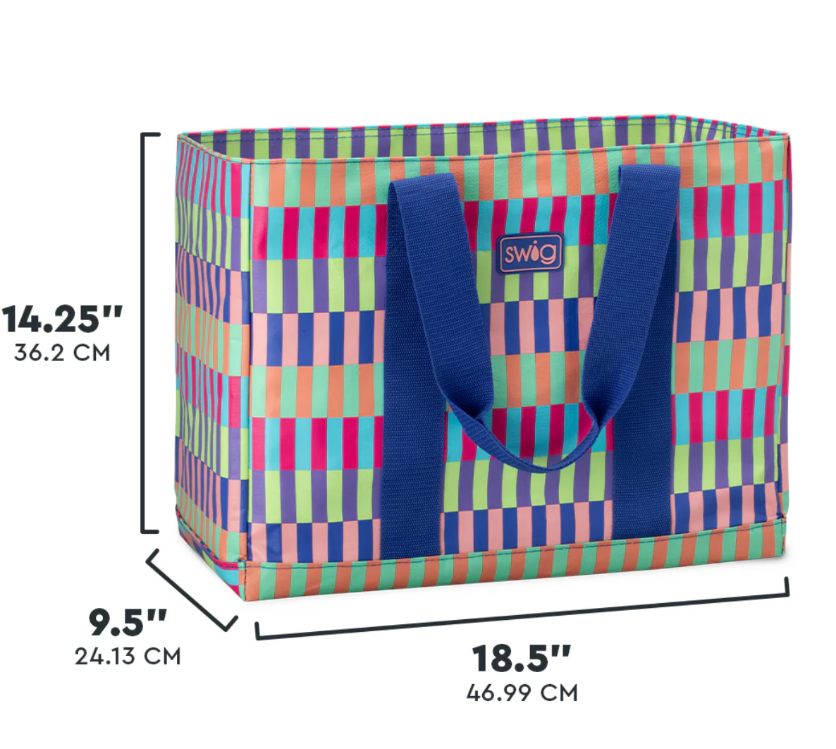 Brite Stripe Jumbo Tote Bag