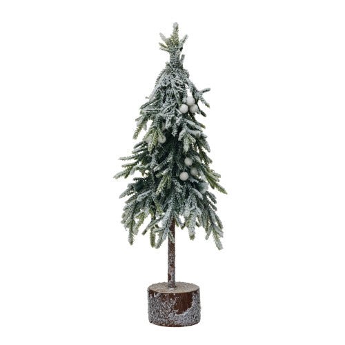 Faux Fir Tree W Snow