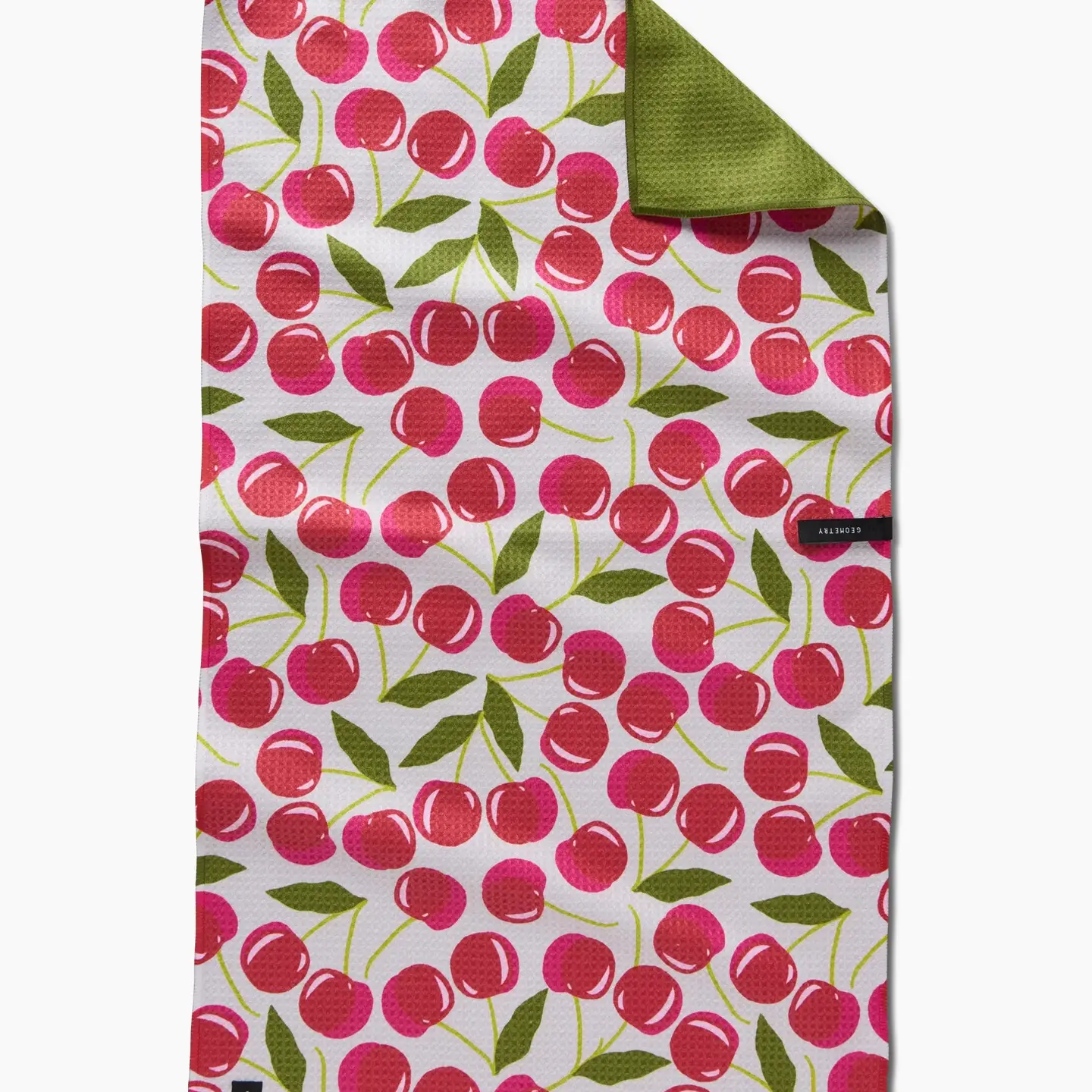 Geometry Double Sided Tea Towel- Cherry Chic