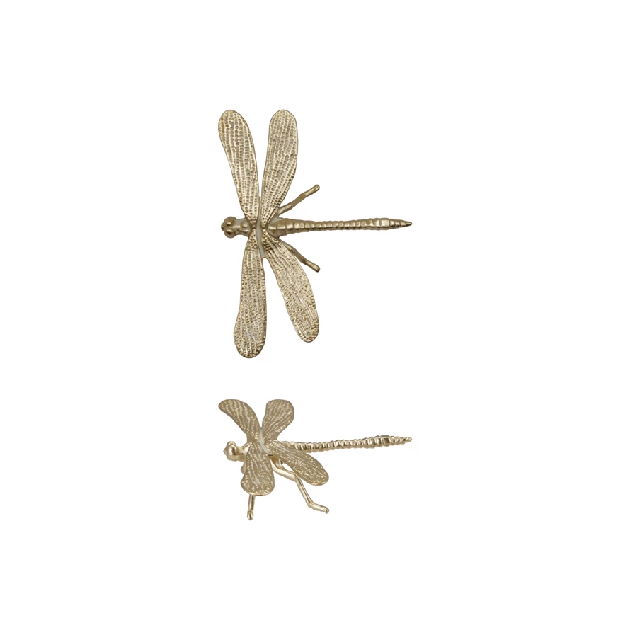 Pewter Gold Dragonfly