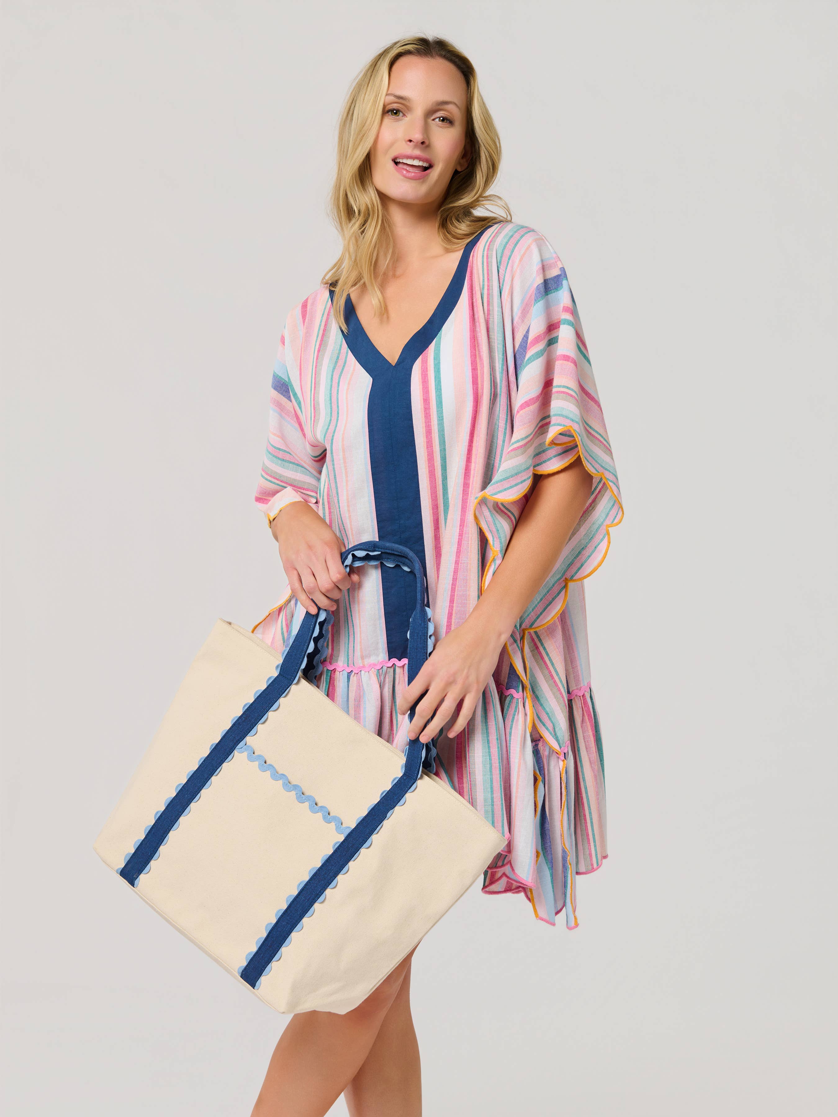 Poppy Tote: Blue