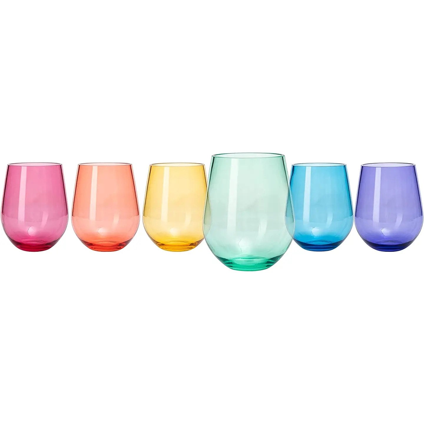 Acrylic Stemless Wine Glass Set