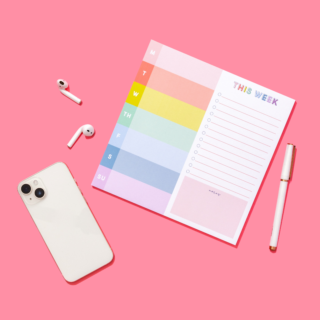 Spring Scallop Weekly Notepad