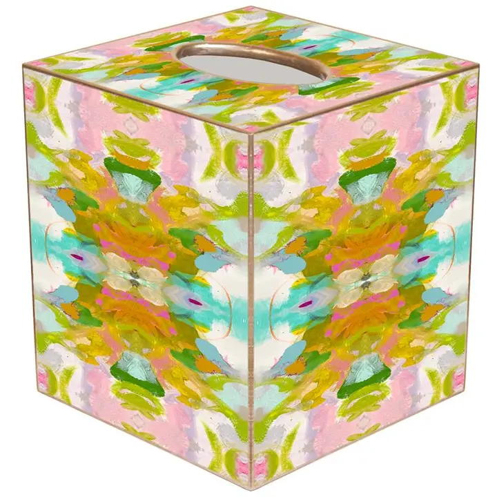 Laura Park Brooks Palm Beach Tissue Box Cover-Paper Mache