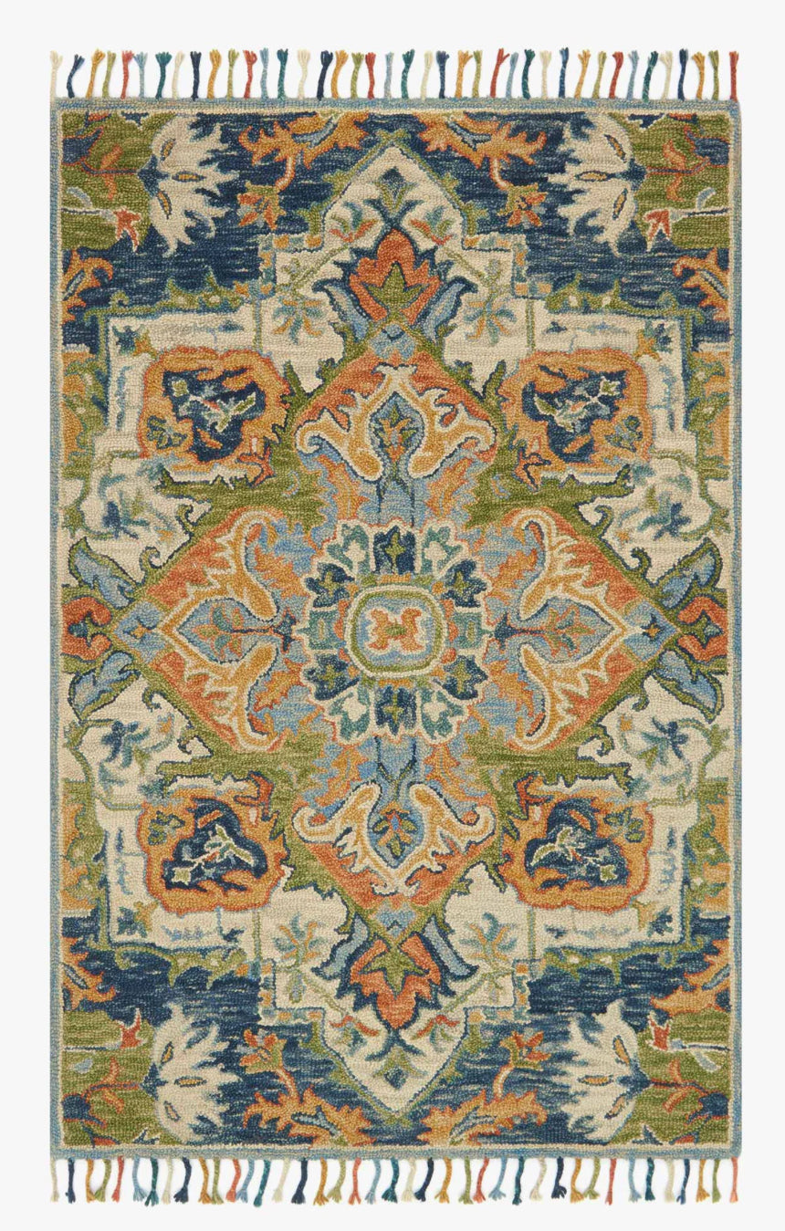 Zharah blue/multi 5x7.6
