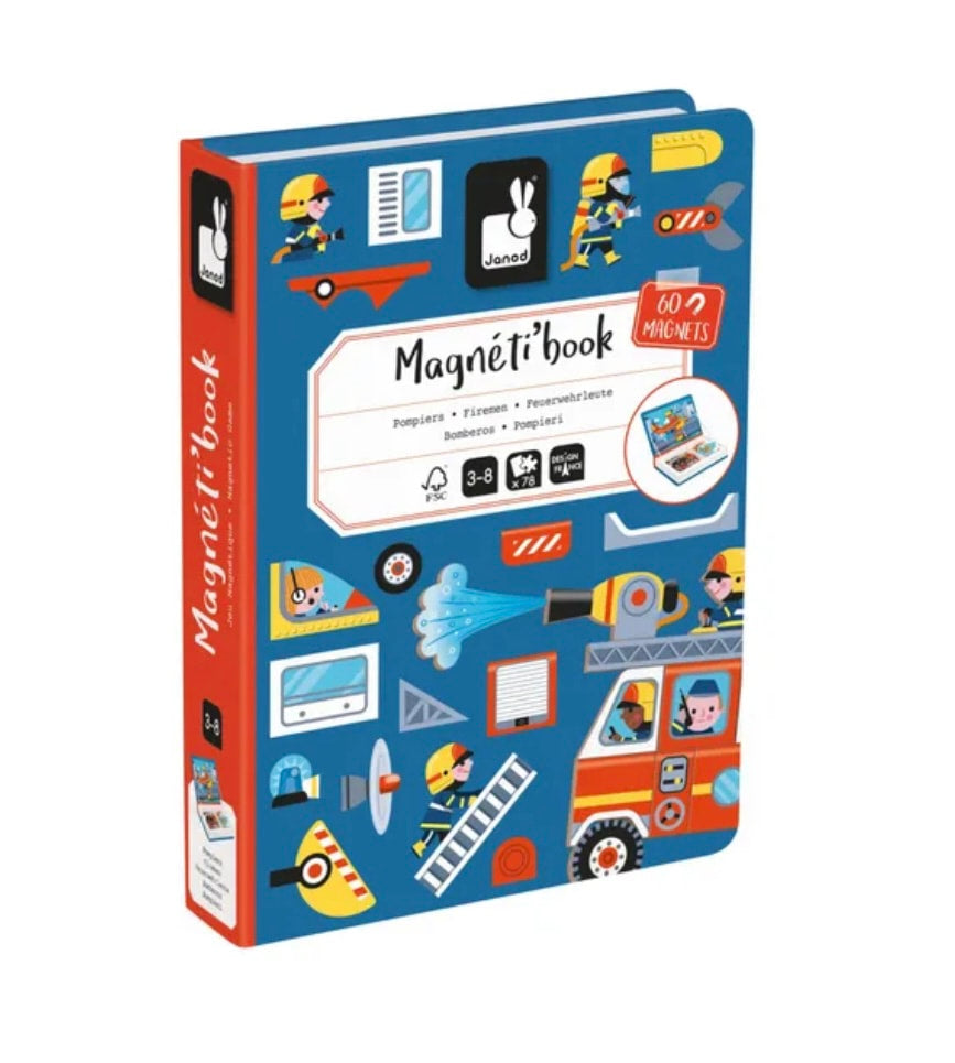 Janod Magneti Book Animal Theme 40-Piece Game in Green