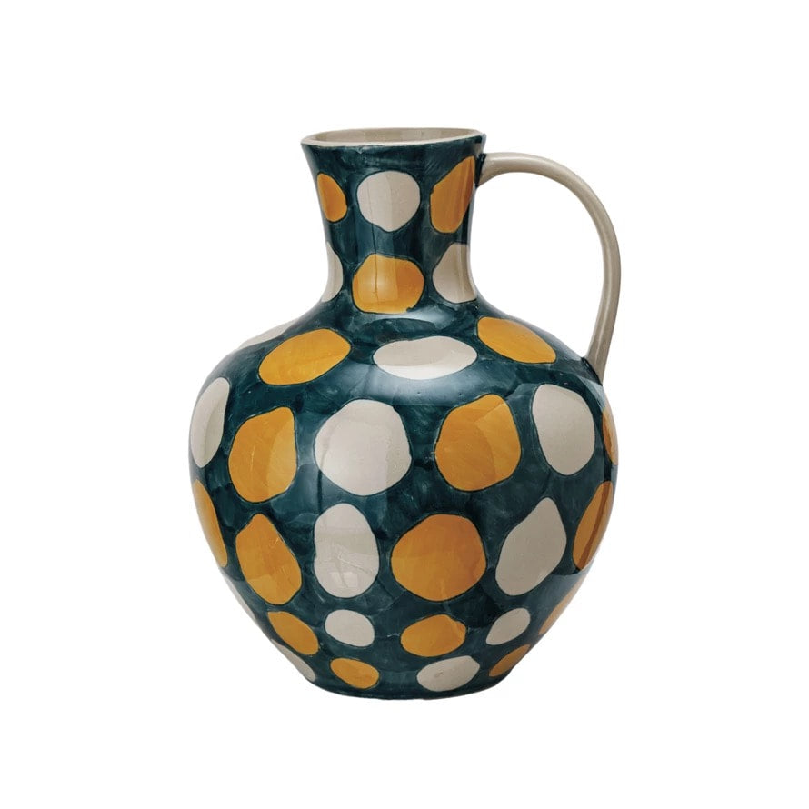 Stoneware Jug With Dots